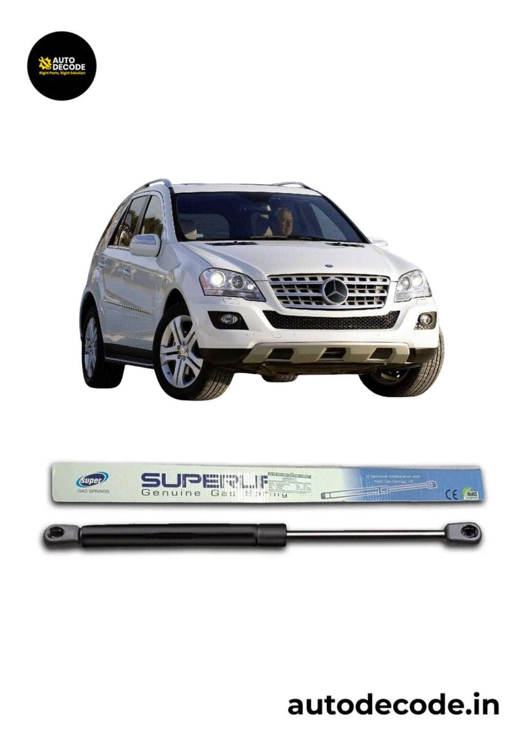 Boot Gas Struts for Mercedes Benz ML 350 | Dicky Lift Support | Set of 2
