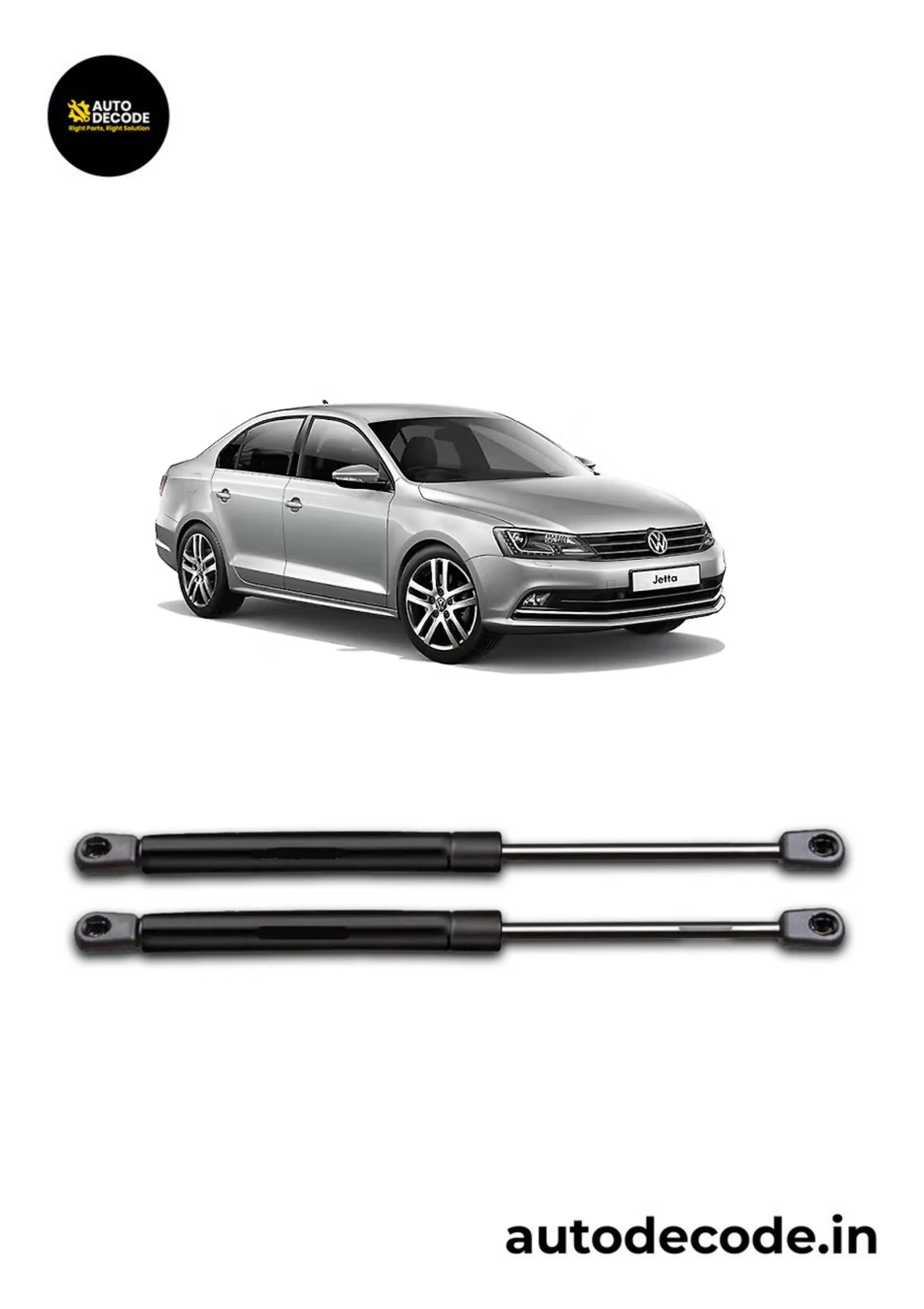 Bonnet Gas Struts for Volkswagen Jetta | Hood Lift Support | Set of 2