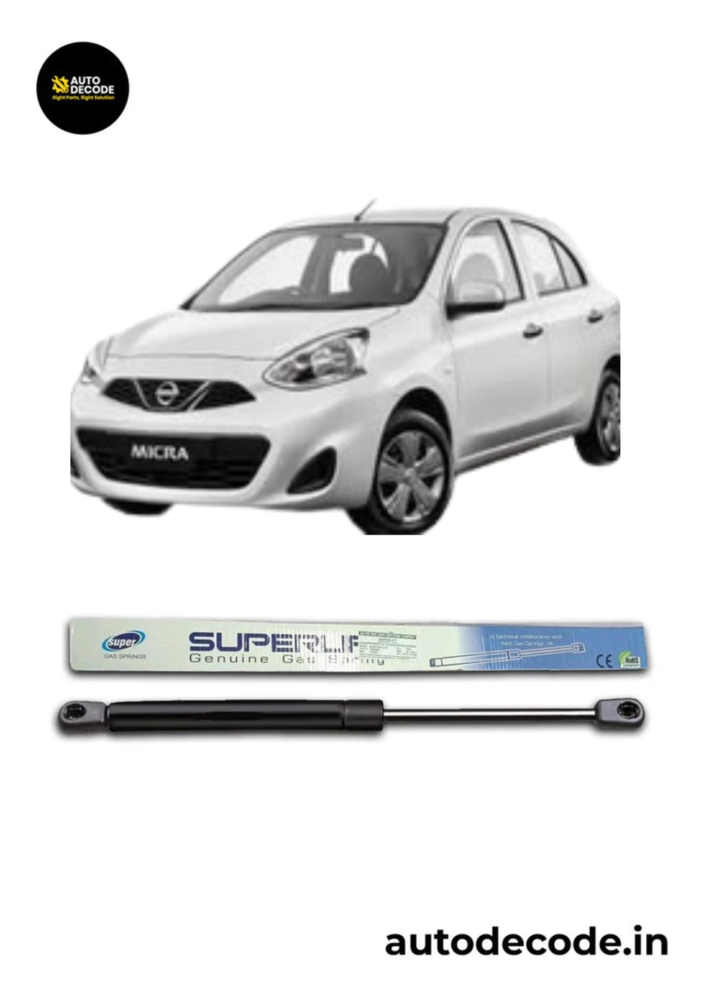 Boot Gas Struts for Nissan Micra | Dicky Lift Support | Set of 2