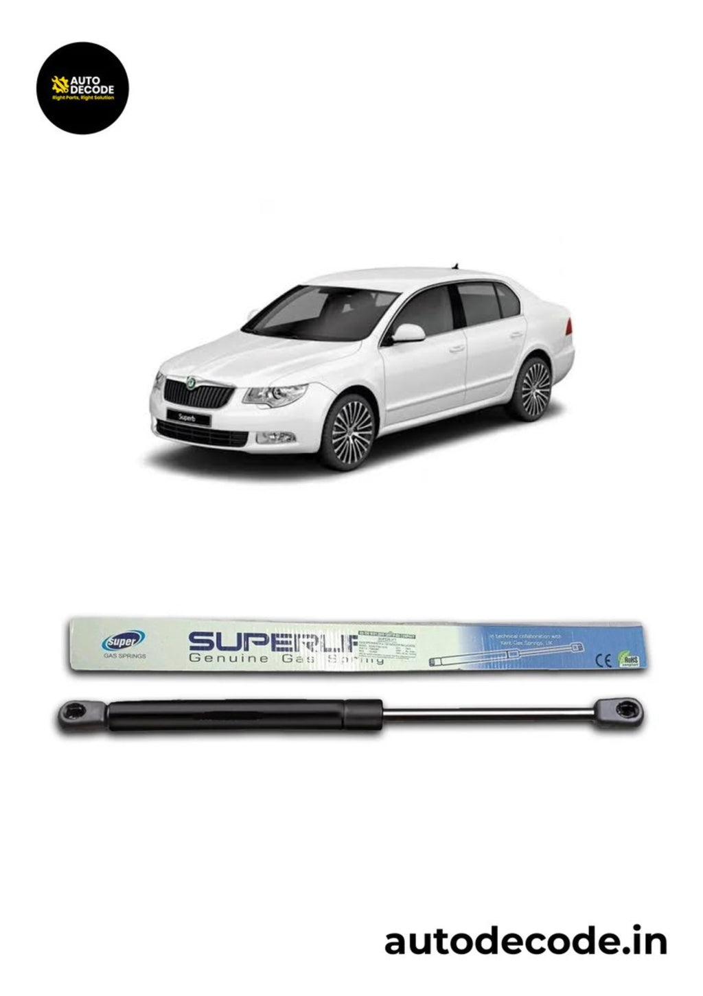 Bonnet Gas Struts for Skoda Superb | Hood Lift Support |