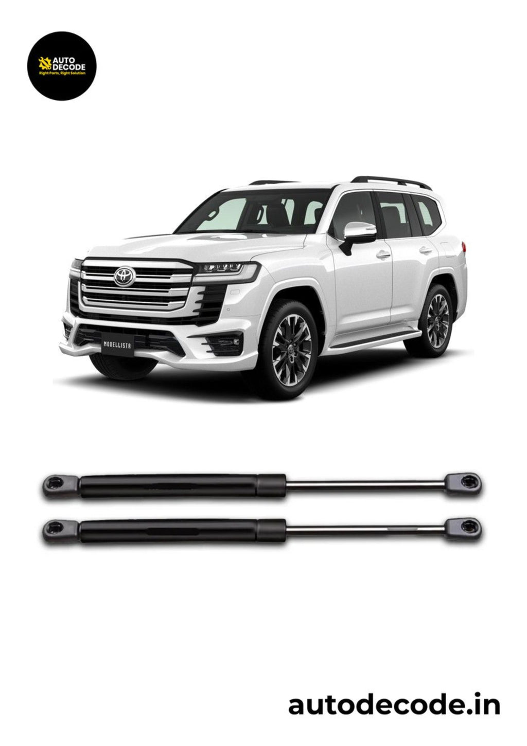 Bonnet Gas Struts for Toyota Land Cruiser | Hood Lift Support | Set of 2