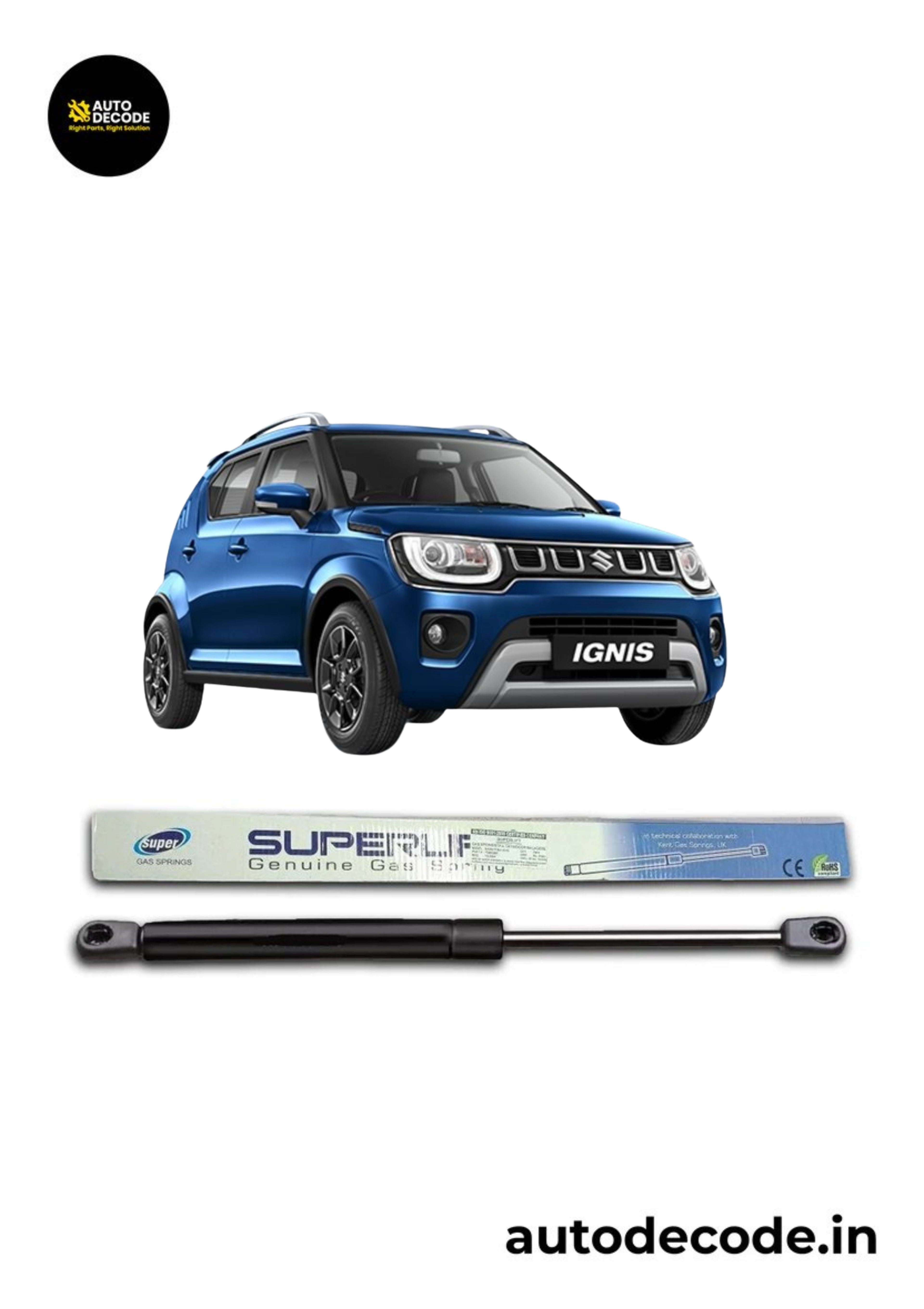 Boot Gas Struts for Maruti Ignis | Dicky Lift Support | Set of 2
