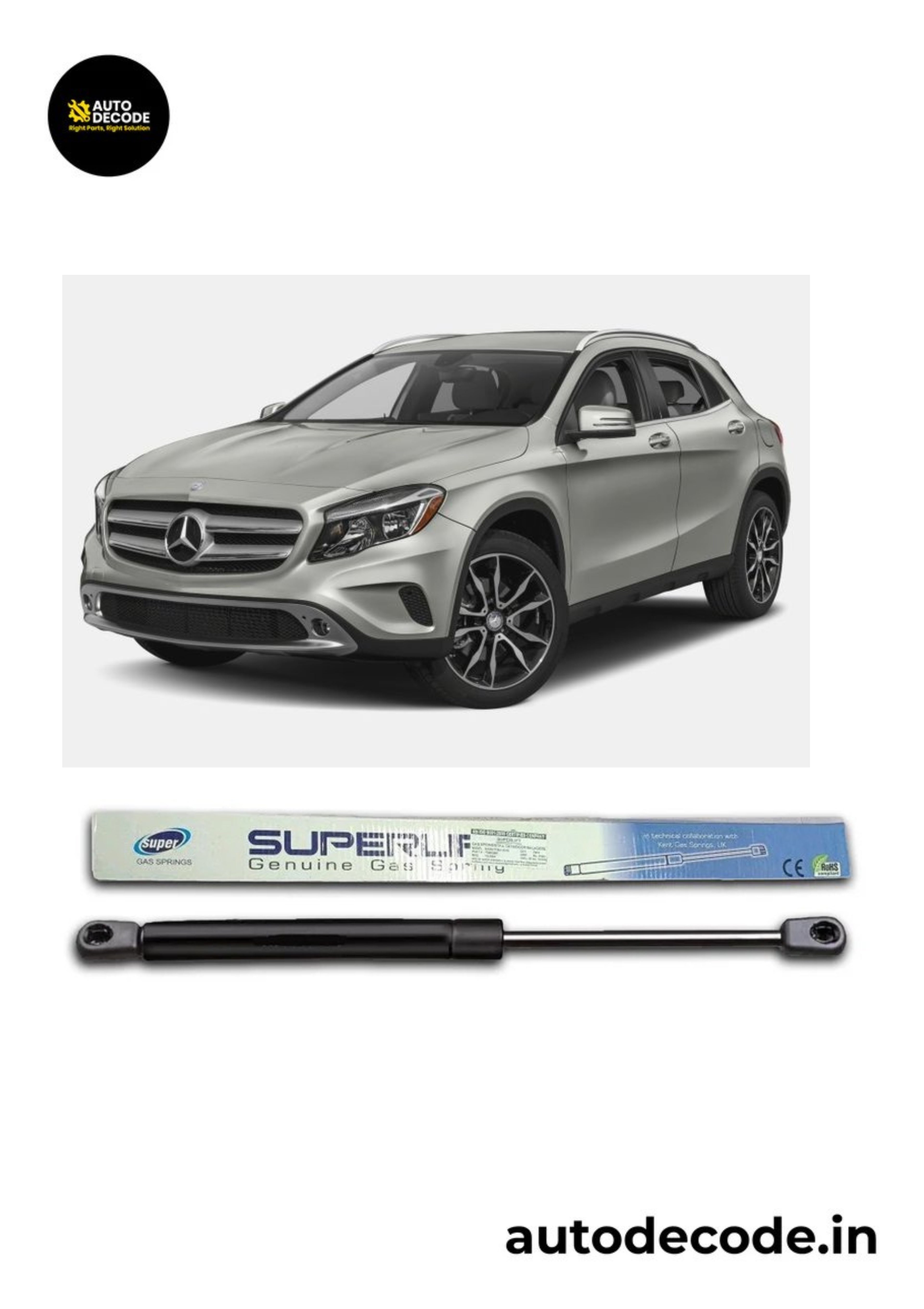 Boot Gas Struts for Mercedes Benz GLA X156 | Dicky Lift Support | Set of 2