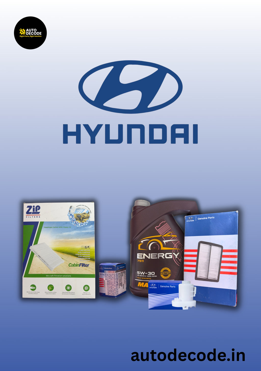 Hyundai Grand i10 / Aura / Xcent Diesel 10,000 km Service Kit