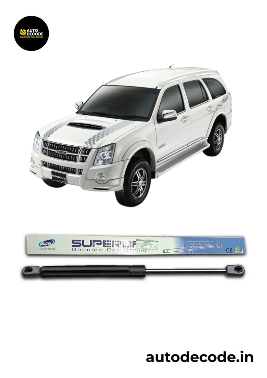 Boot Gas Struts for Isuzu MU-7 | Dicky Lift Support | Set of 2