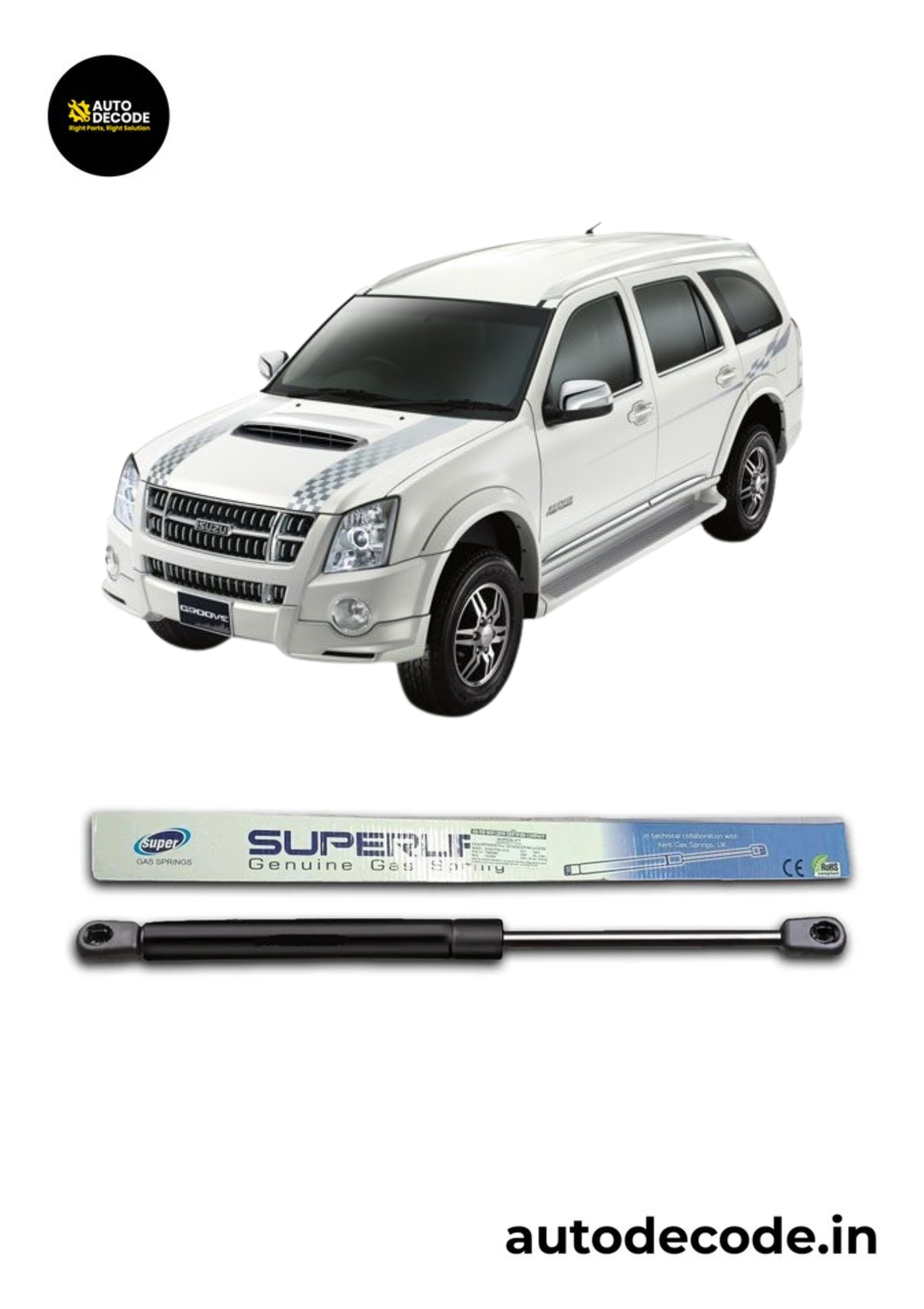 Boot Gas Struts for Isuzu MU-7 | Dicky Lift Support | Set of 2