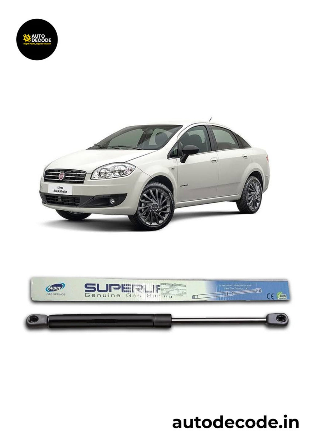 Boot Gas Struts for Fiat Linea | Dicky Lift Support | Set of 2