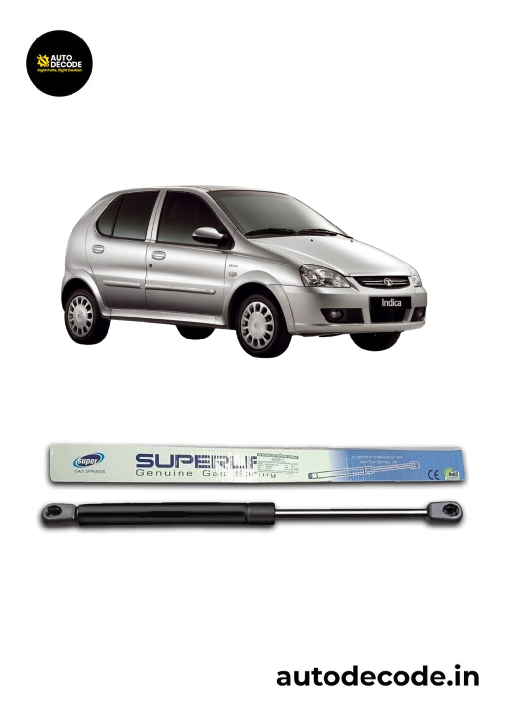Boot Gas Struts for Tata Indica | Dicky Lift Support | Set of 2