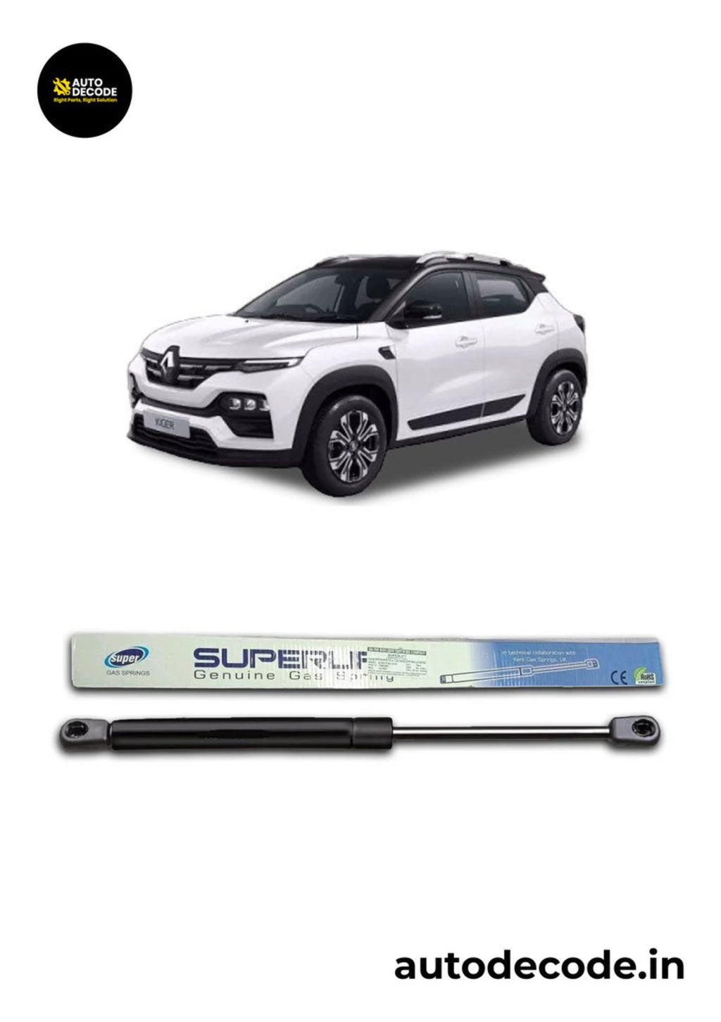 Boot Gas Struts for Renault Kiger | Dicky Lift Support | Set of 2