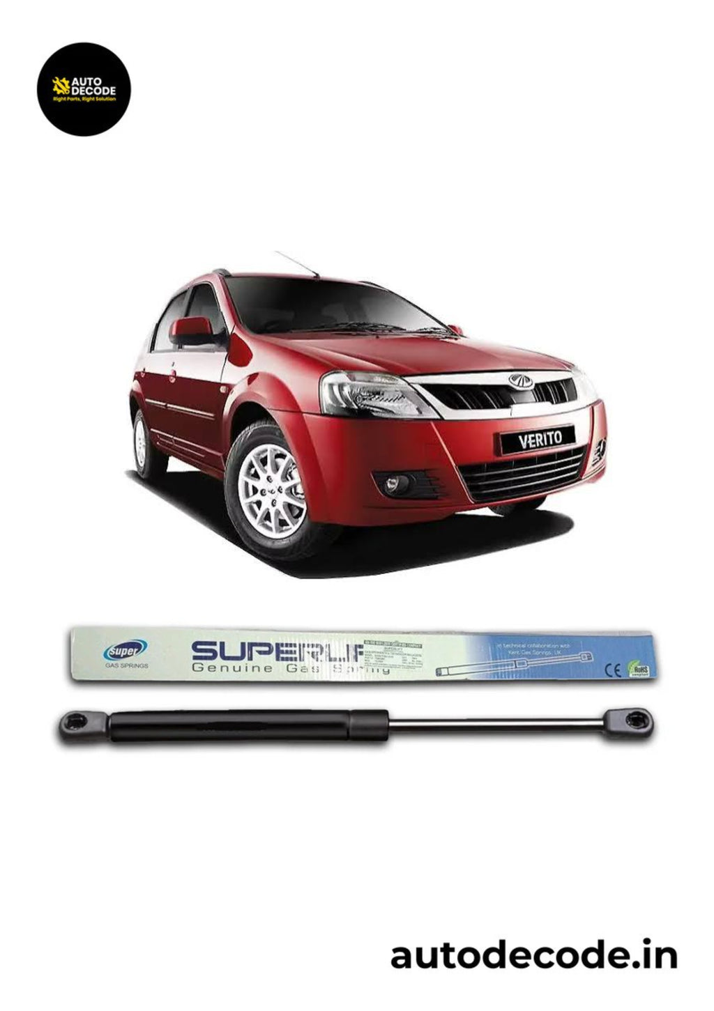 Boot Gas Struts for Mahindra Verito Vibe | Dicky Lift Support | Set of 2