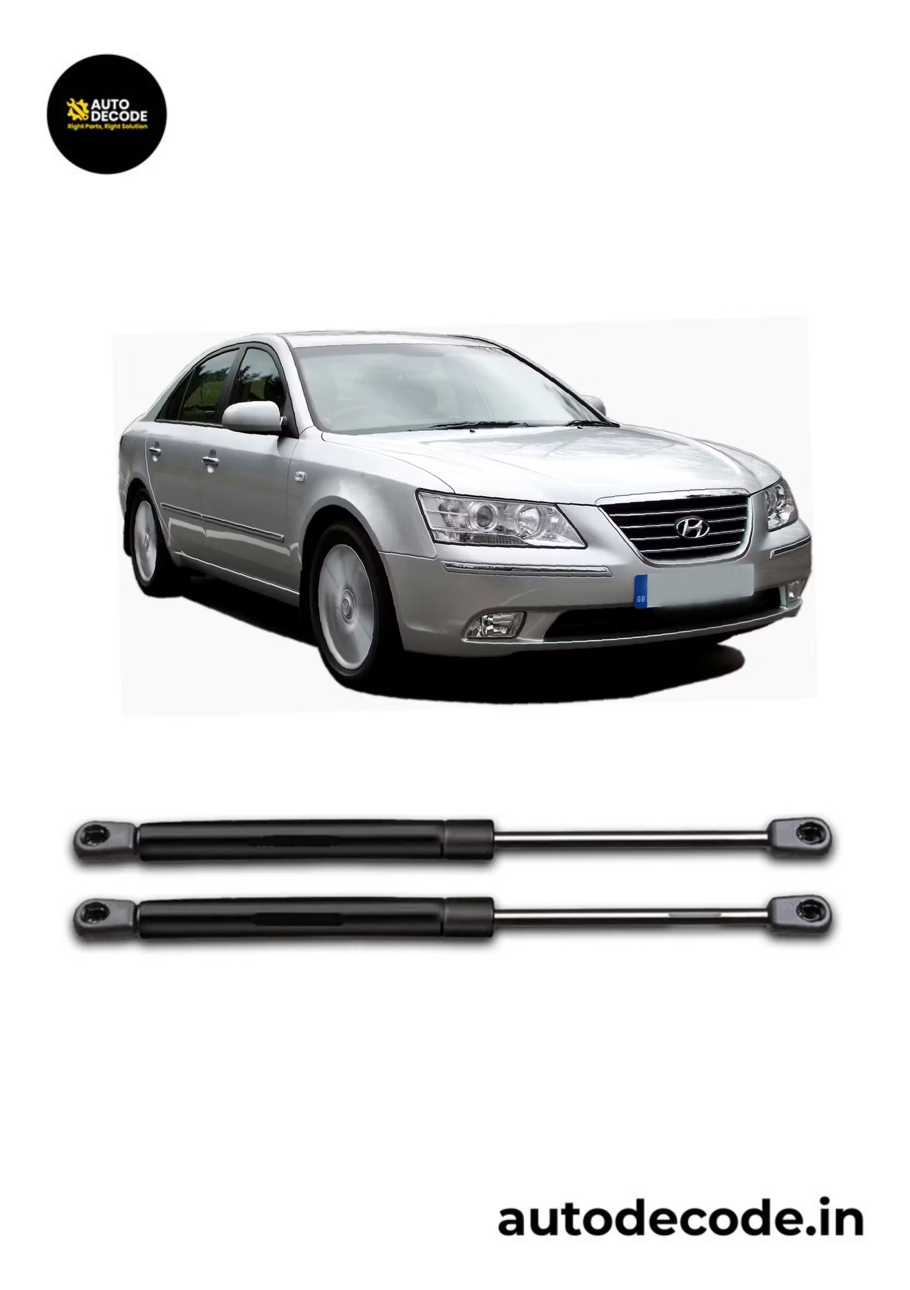 Bonnet Gas Struts for Hyundai Sonata Embera | Hood Lift Support | Set of 2