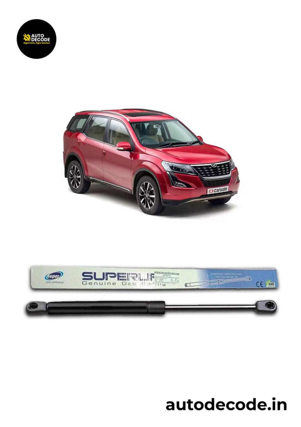 Bonnet Gas Struts for Mahindra XUV500 | Hood Lift Support | Set of 2