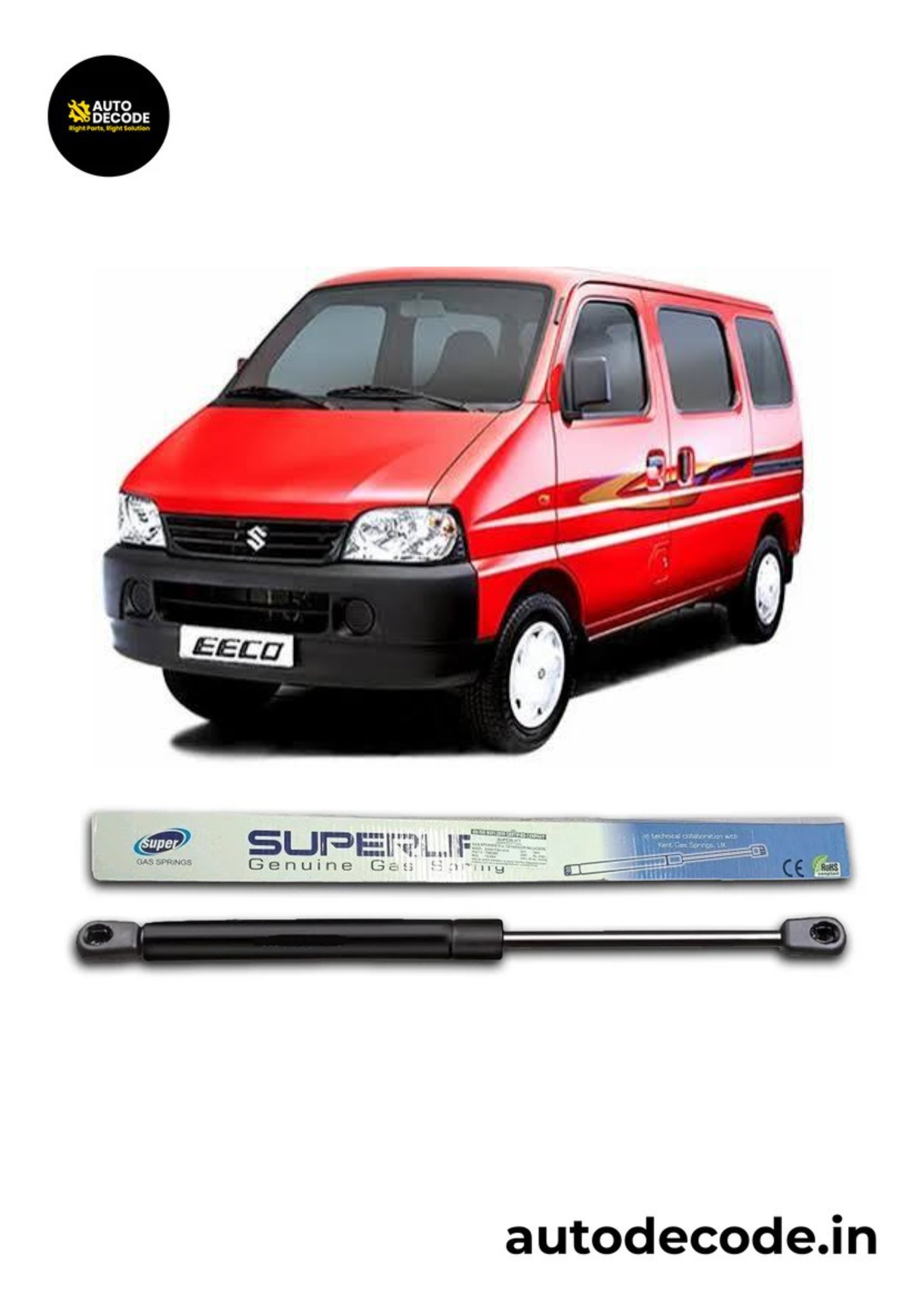 Boot Gas Struts for Maruti Suzuki Eeco | Dicky Lift Support | Set of 2