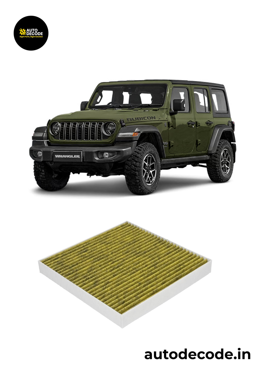 Activated Carbon Cabin Filter For Jeep Wrangler & Grand Cherokee