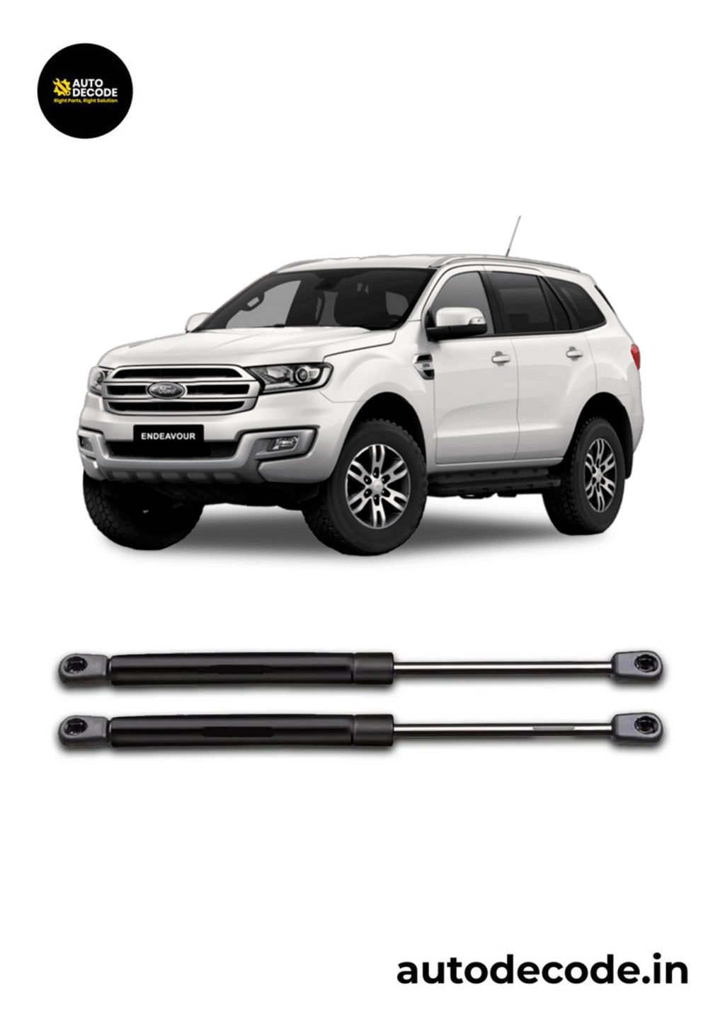 Bonnet Gas Struts for Ford Endeavour | Hood Lift Support | Set of 2