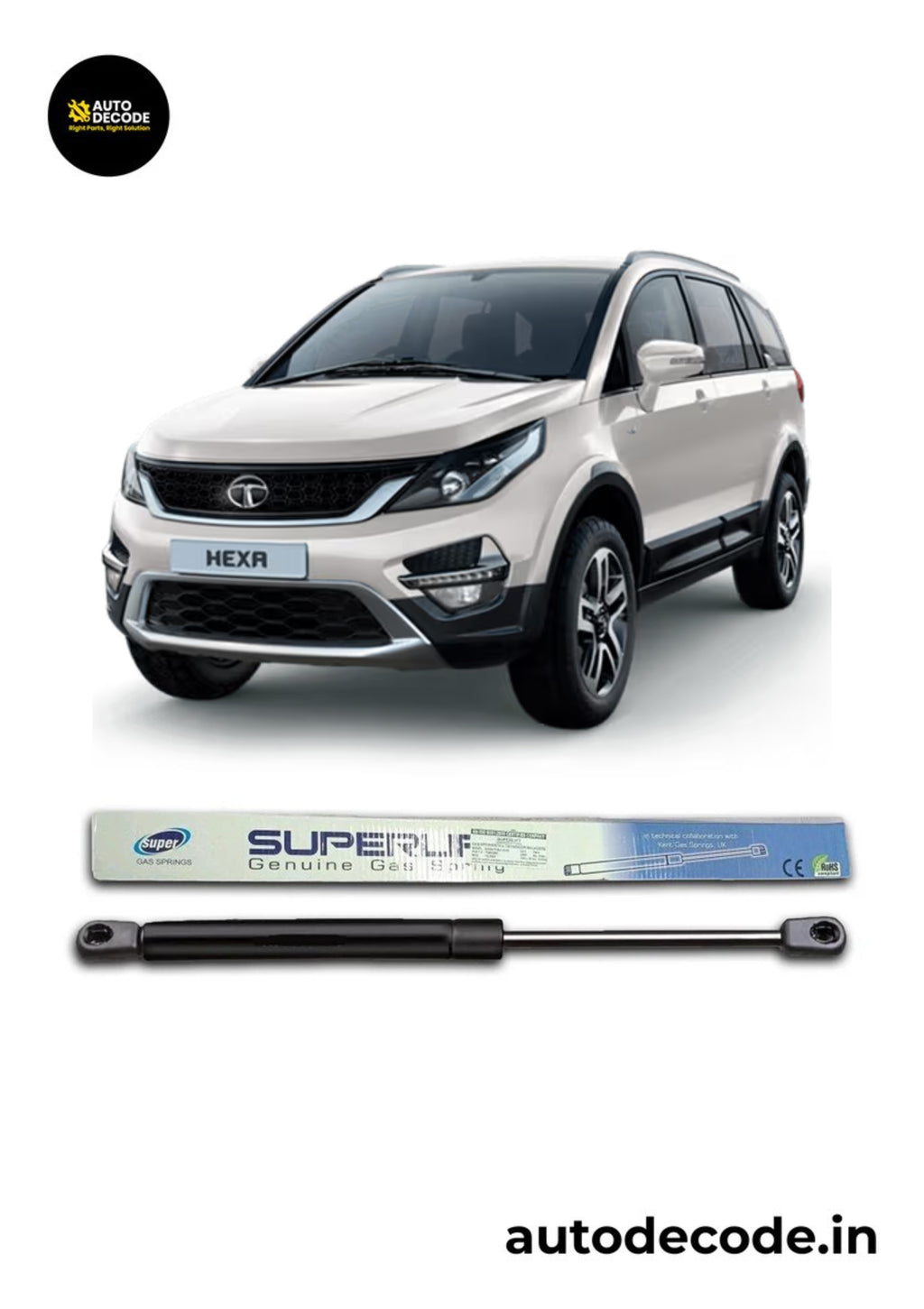 Boot Gas Struts for Tata Hexa | Dicky Lift Support | Set of 2