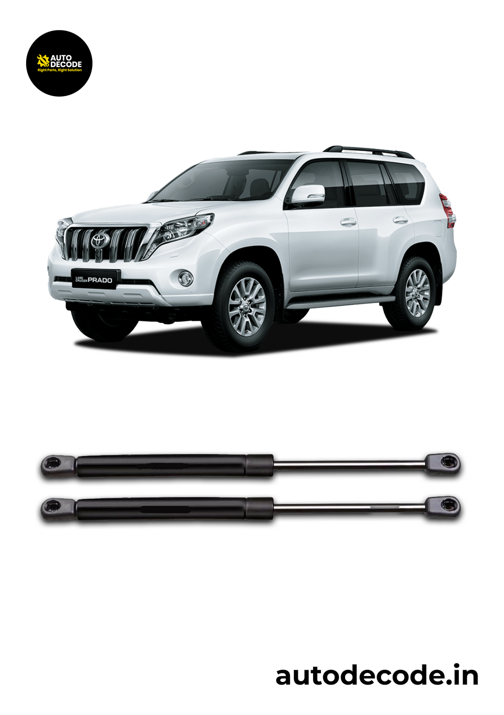 Bonnet Gas Struts for Toyota Prado | Hood Lift Support | Set of 2