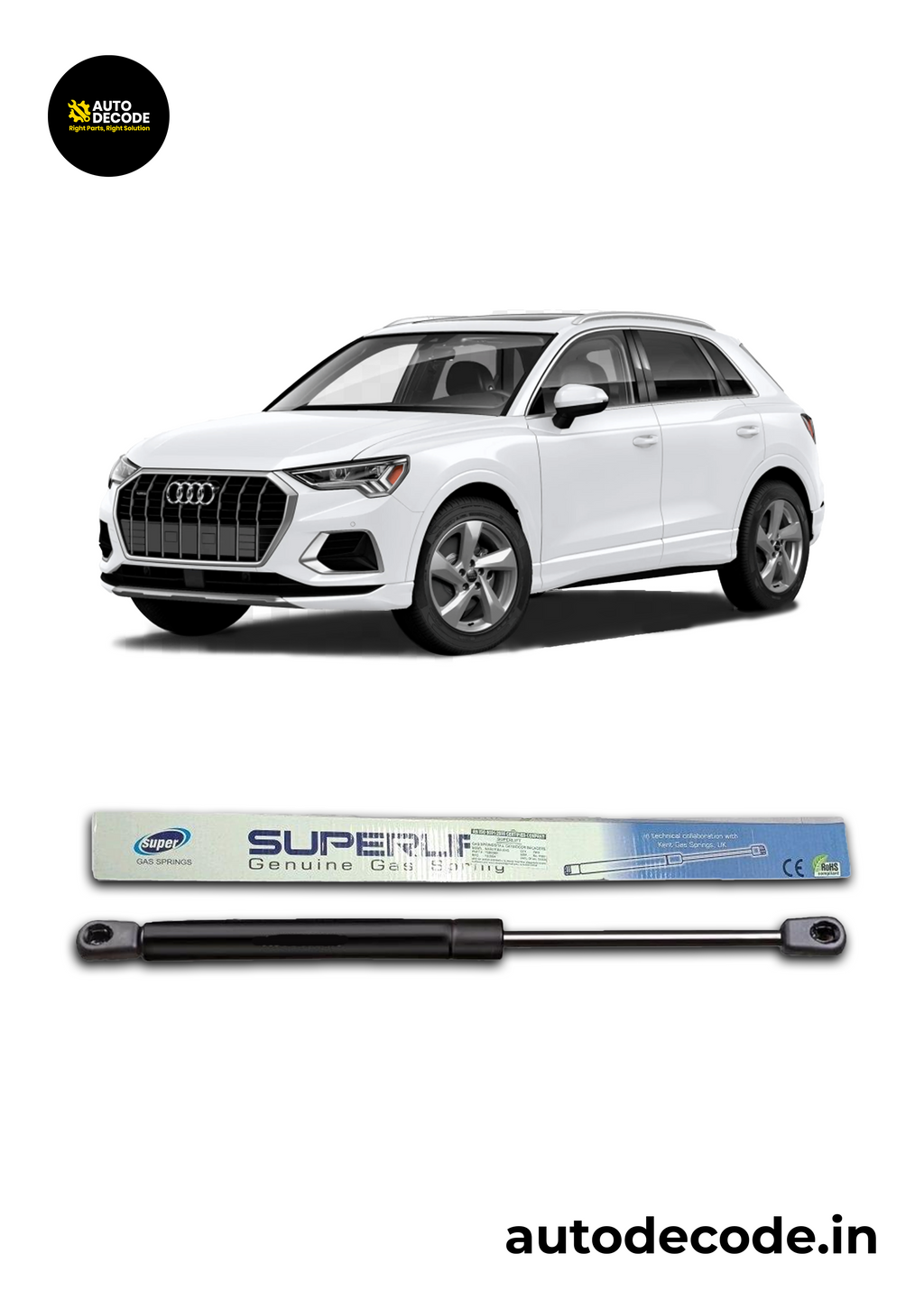Boot Gas Struts for Audi Q3 | Dicky Lift Support | Set of 2