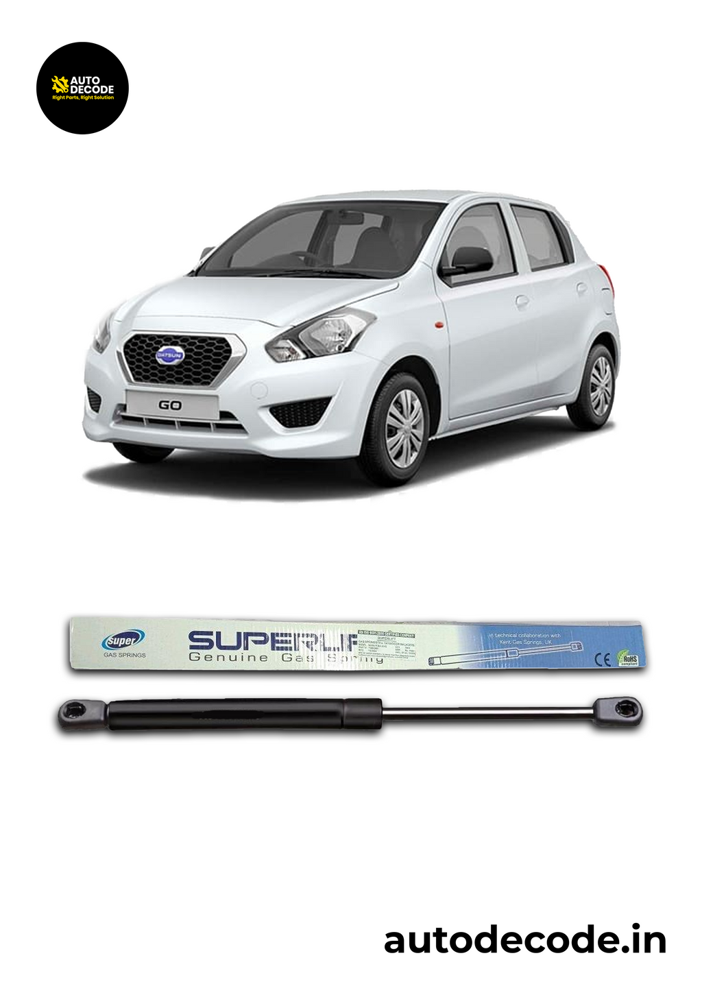 Boot Gas Struts for Datsun GO | Dicky Lift Support | Set of 2