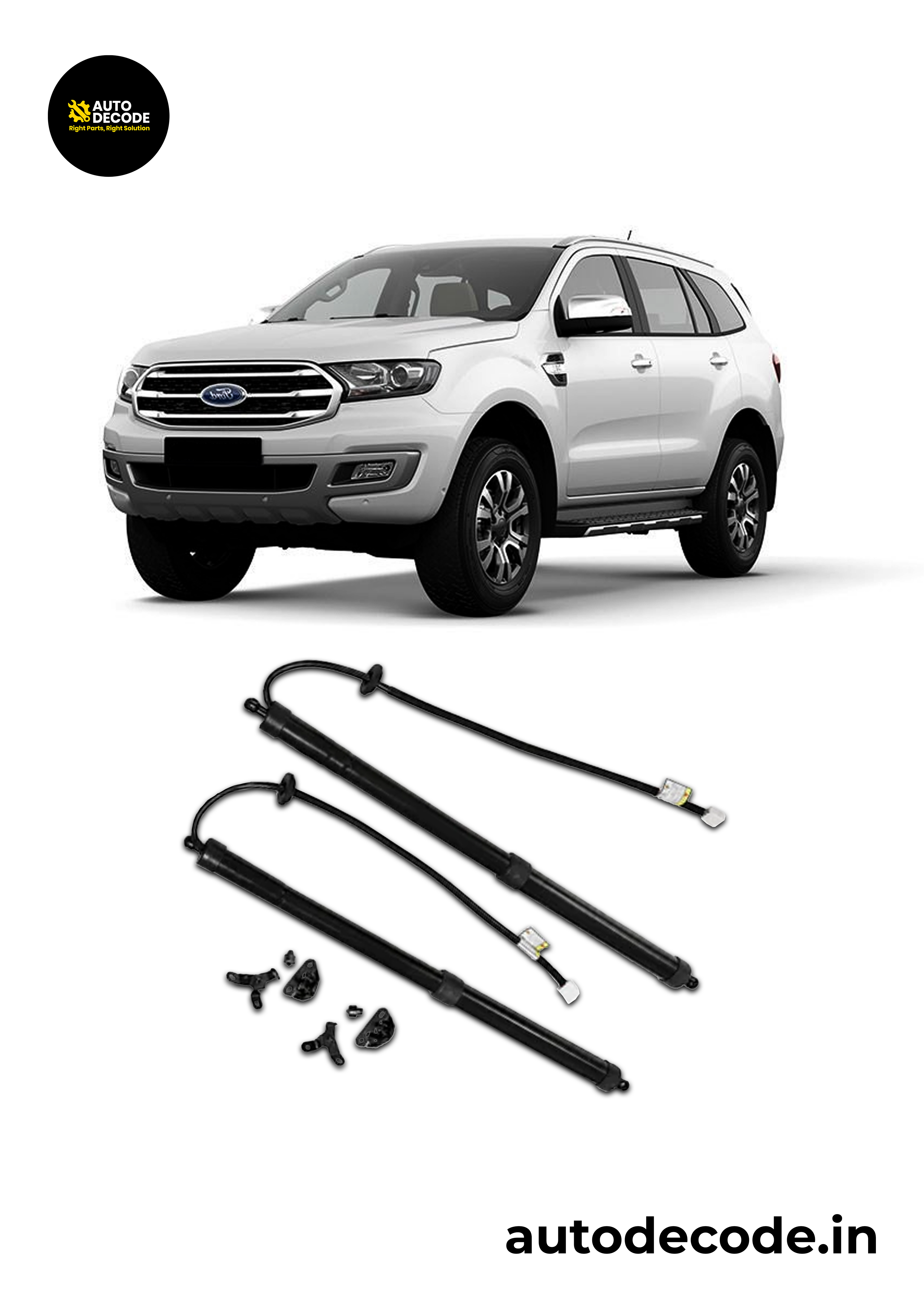 Automatic Electric Boot Gas Struts for Ford Endeavour | Auto Dicky Lift Support Struts | Set of 2