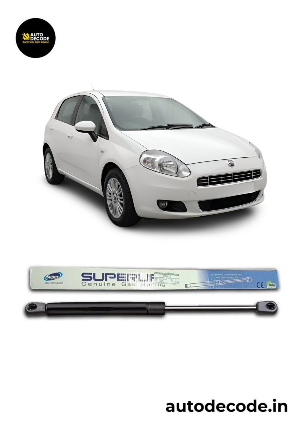 Boot Gas Struts for Fiat Punto | Dicky Lift Support | Set of 2