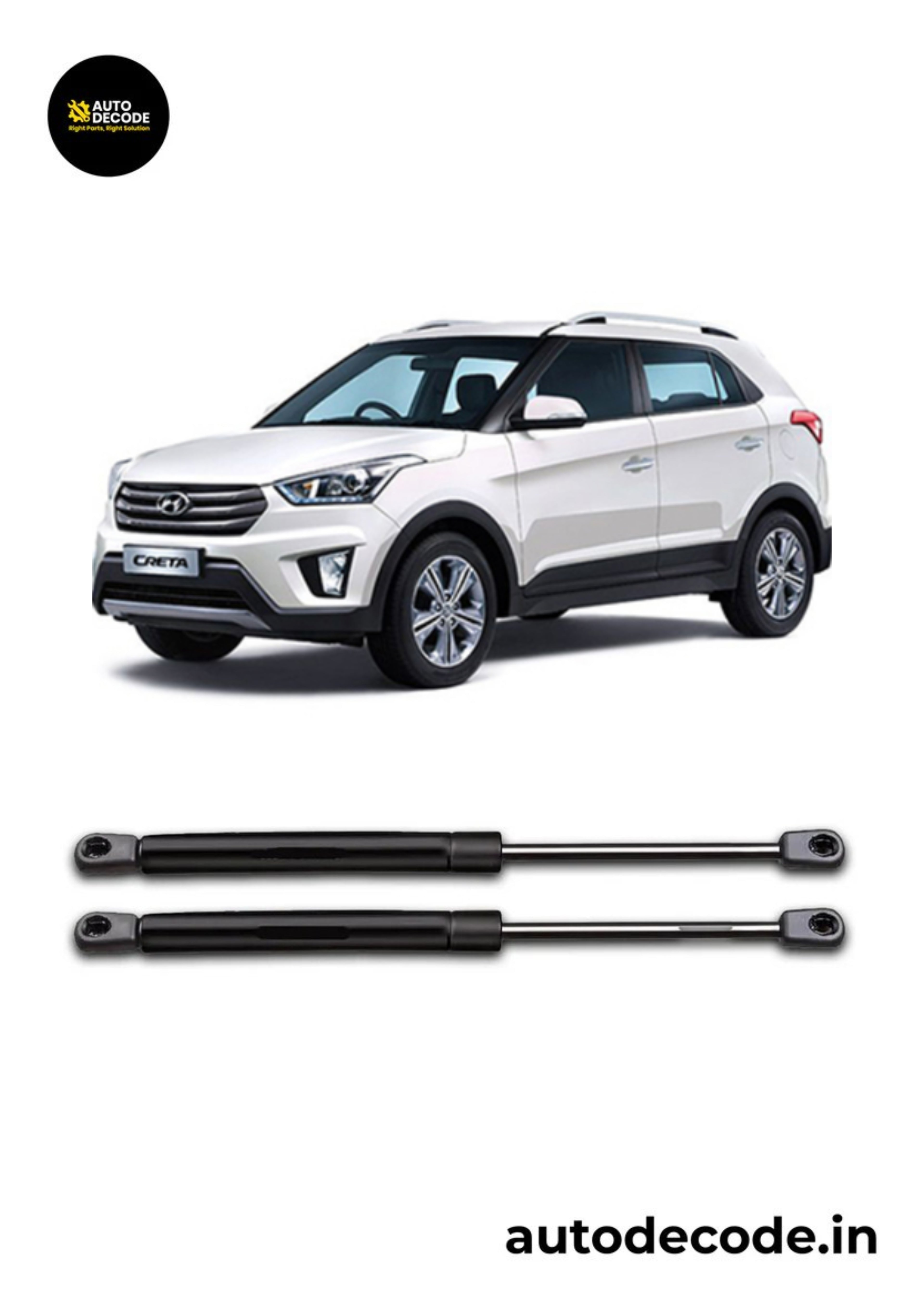 Boot Gas Struts for Hyundai Creta (Till 2020) | Dicky Lift Support | Set of 2