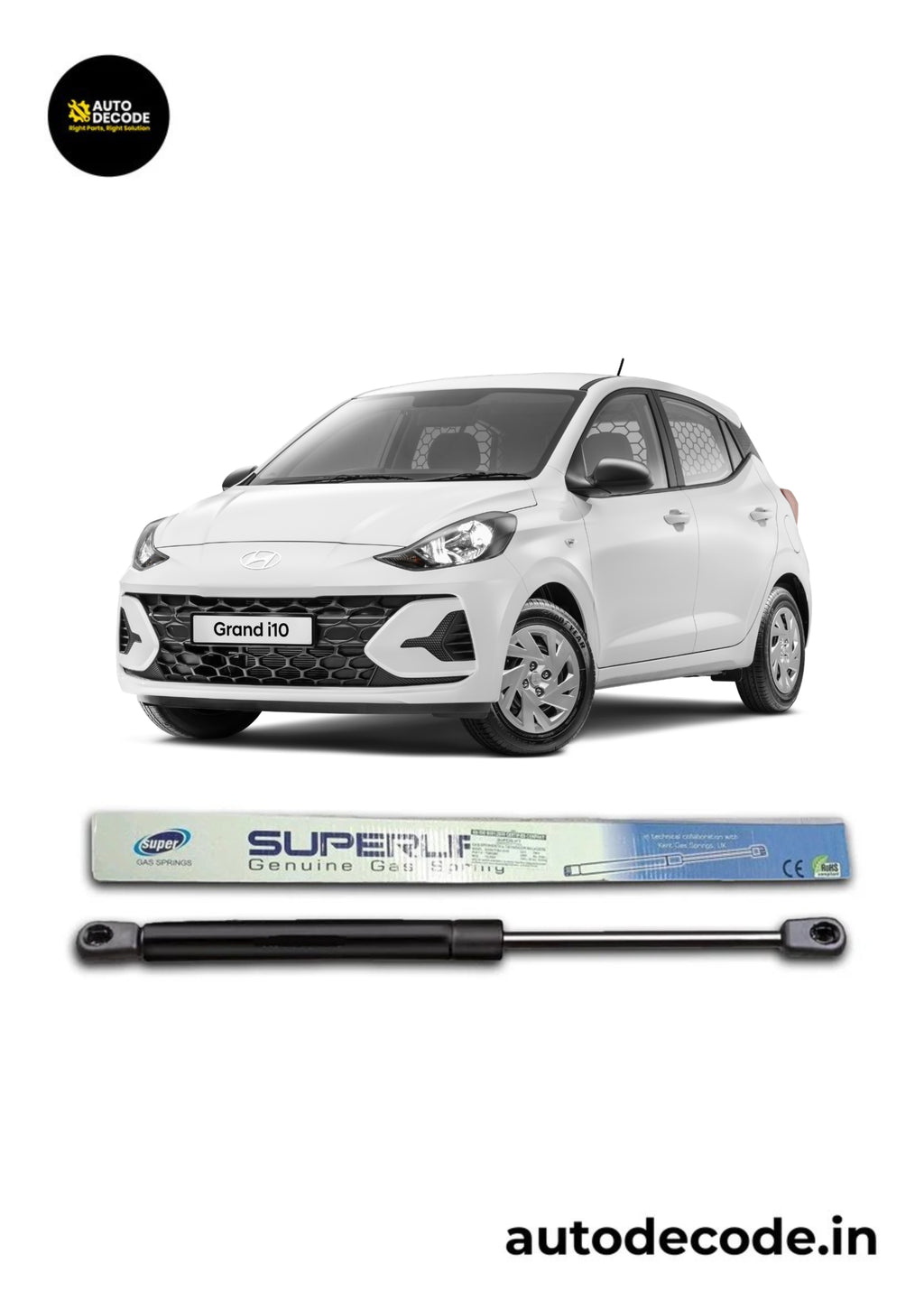 Boot Gas Struts for Hyundai i10 | Dicky Lift Support | Set of 2