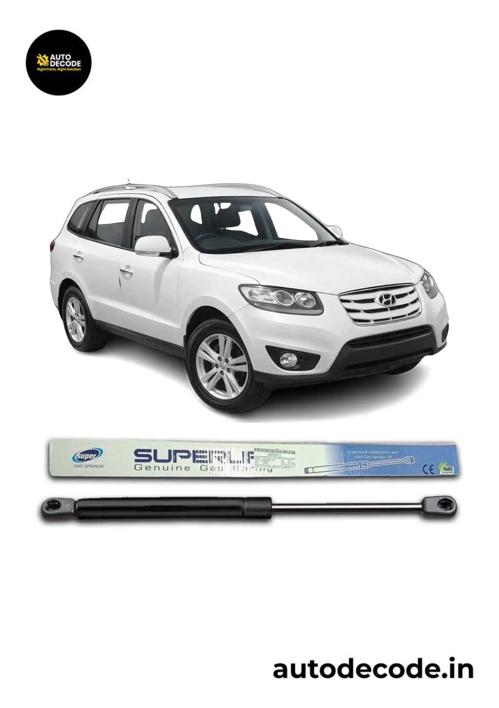 Boot Gas Struts for Hyundai Santa Fe | Dicky Lift Support | Set of 2
