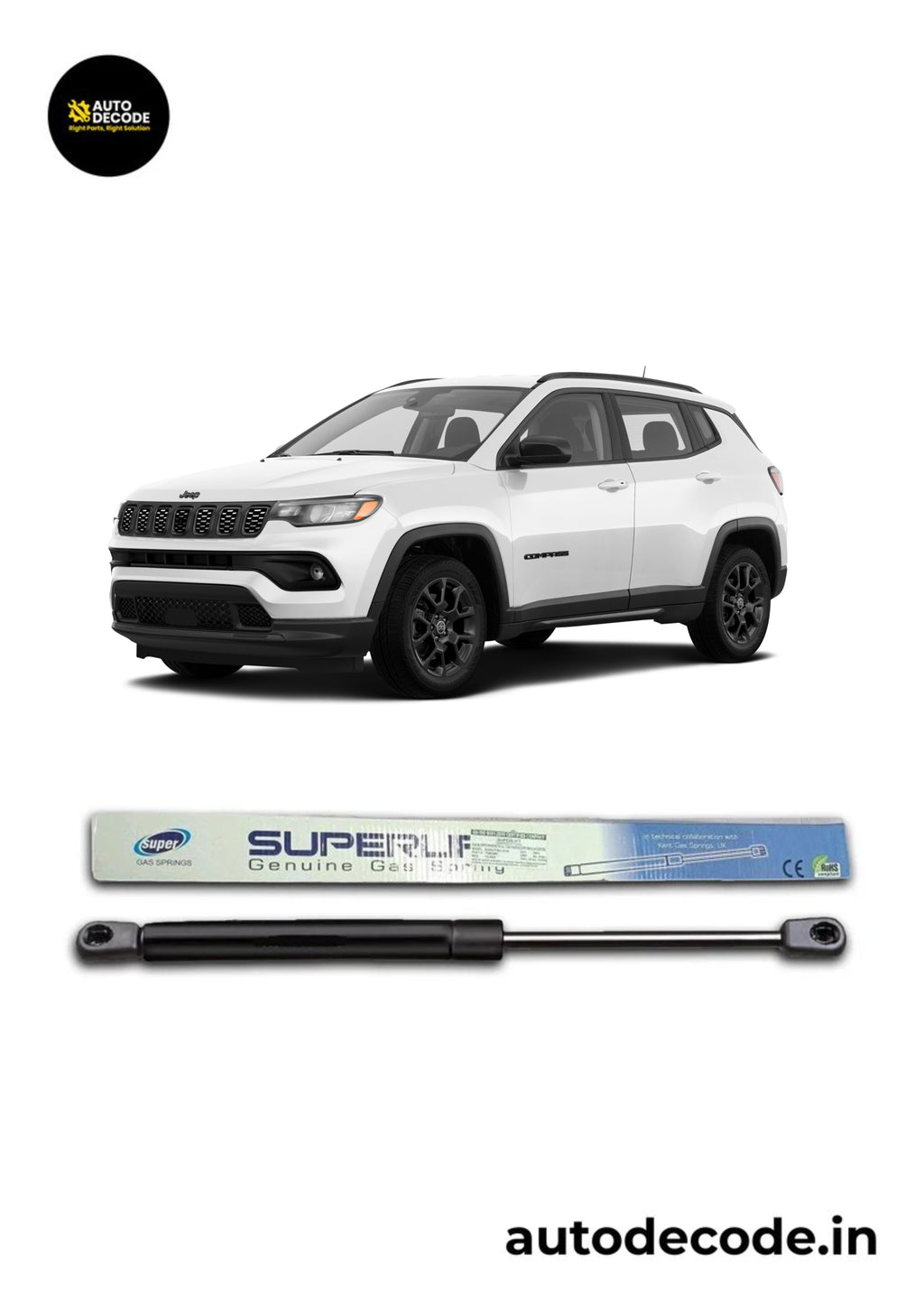 Boot Gas Struts for Jeep Compass | Dicky Lift Support | Set of 2