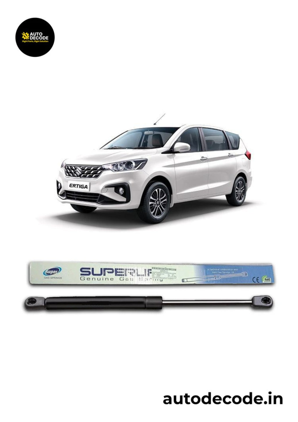 Boot Gas Struts for Maruti Suzuki Ertiga New Model | Dicky Lift Support | Set of 2