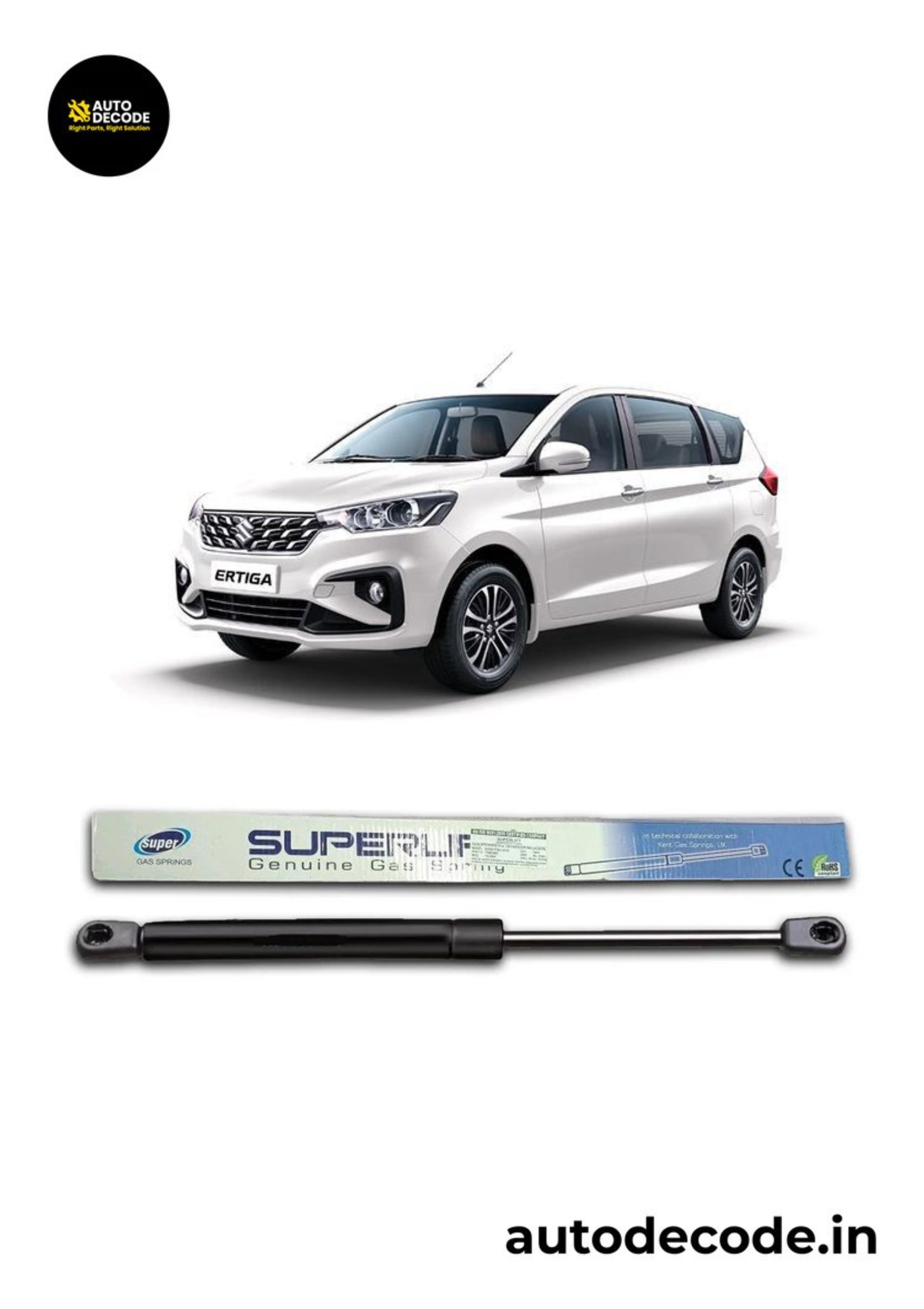 Boot Gas Struts for Maruti Suzuki Ertiga New Model | Dicky Lift Support | Set of 2