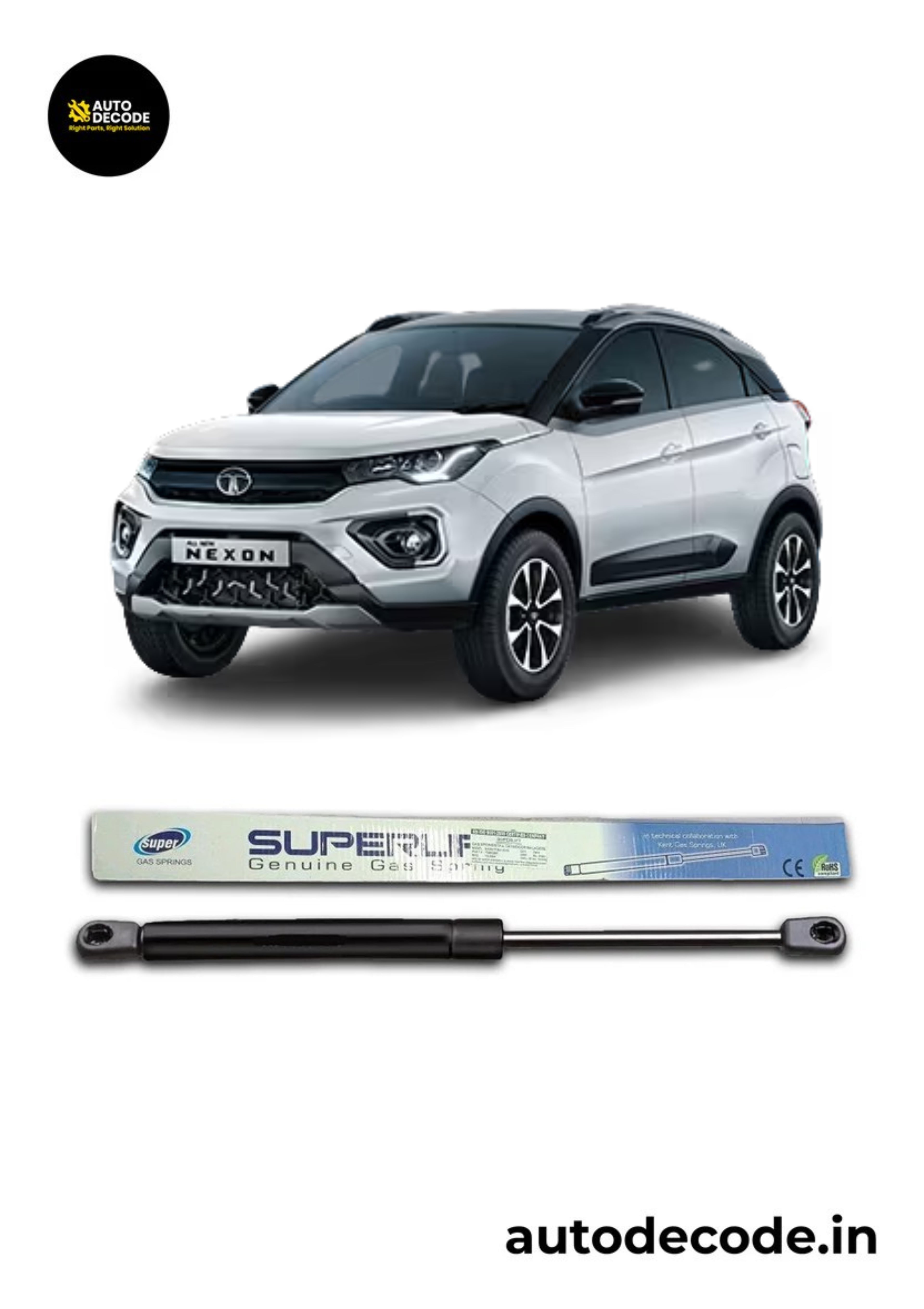 Boot Gas Struts for Tata Nexon | Dicky Lift Support | Set of 2