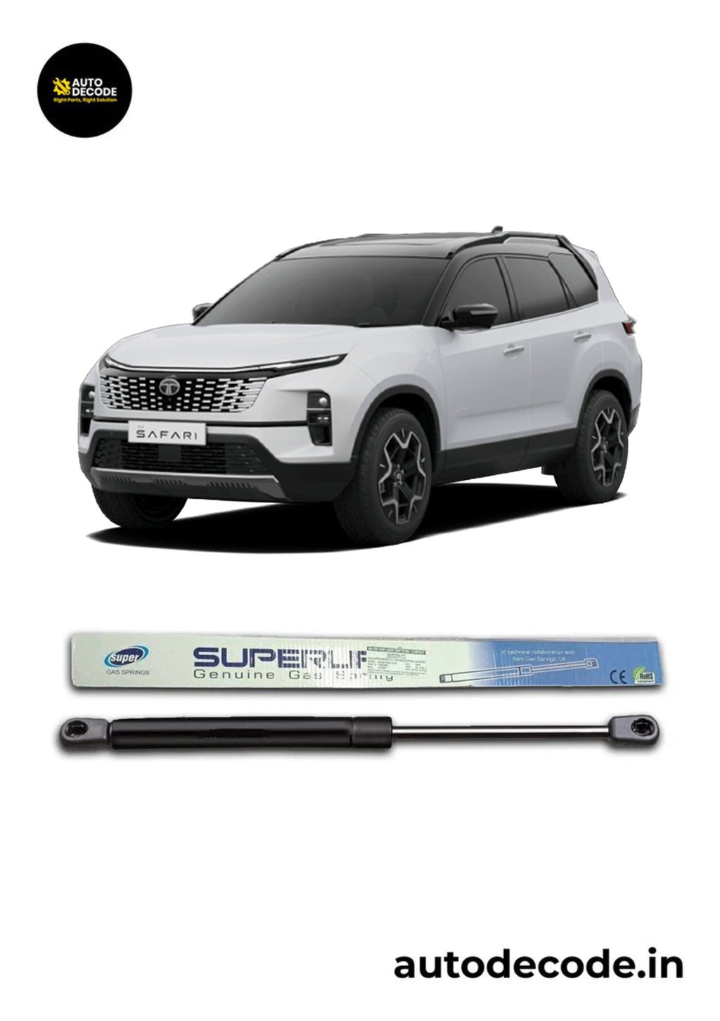 Boot Gas Struts for Tata Safari | Dicky Lift Support | Set of 2