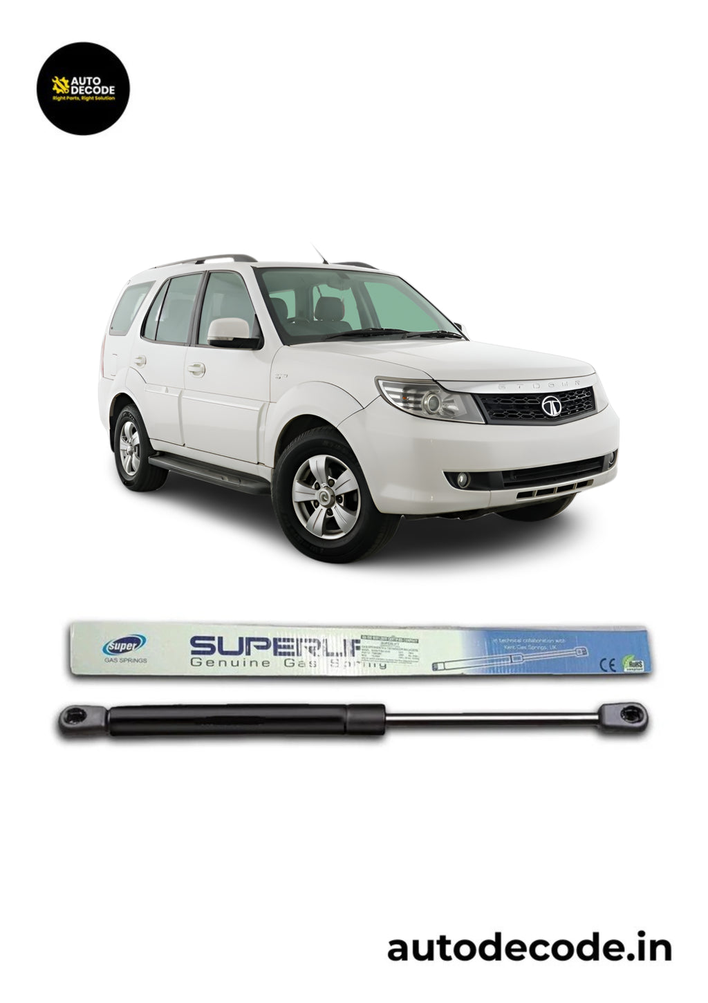 Boot Gas Struts for Tata Safari Storme | Dicky Lift Support | Set of 2