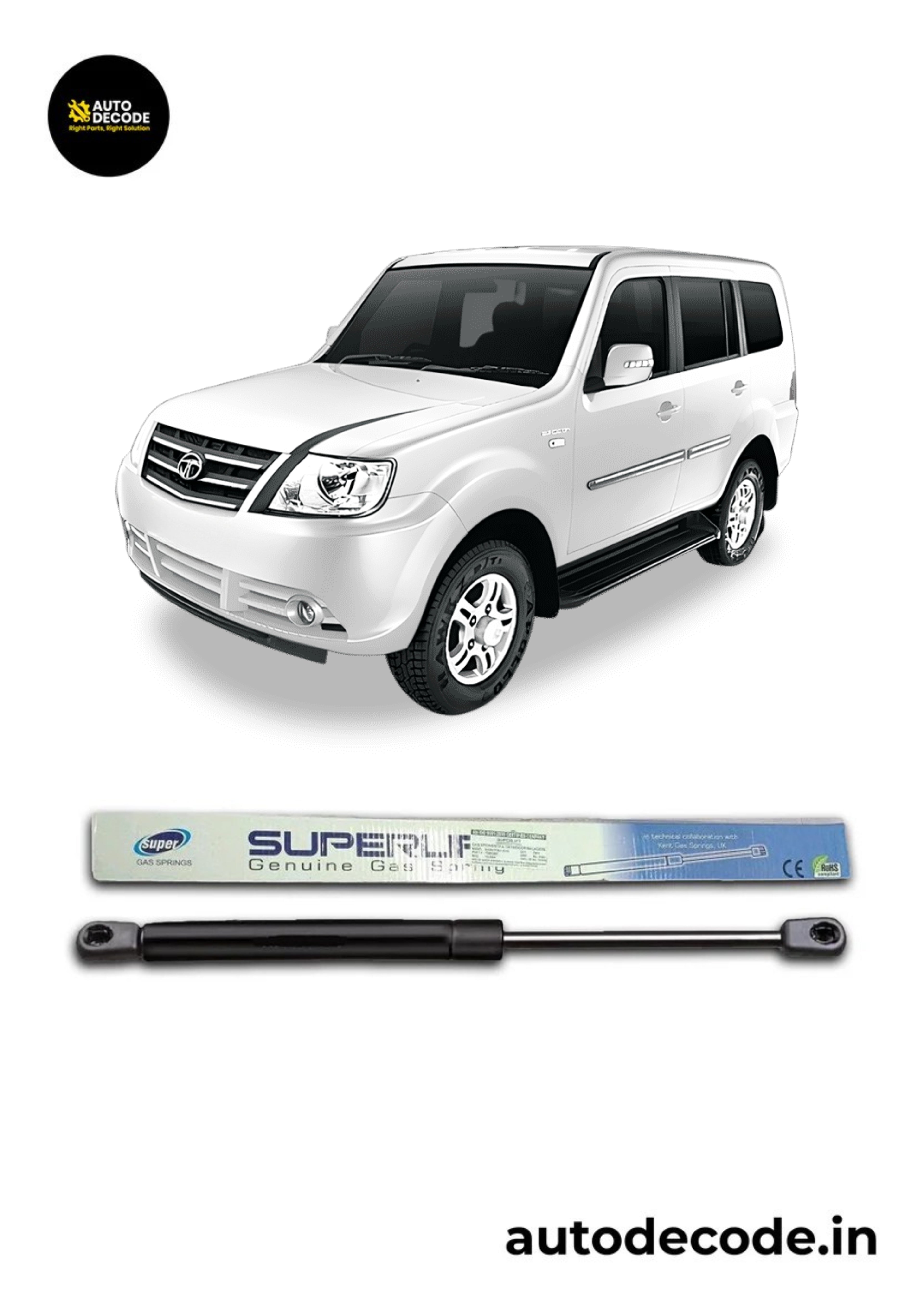 Boot Gas Struts for Tata Sumo Vista | Dicky Lift Support | Set of 2