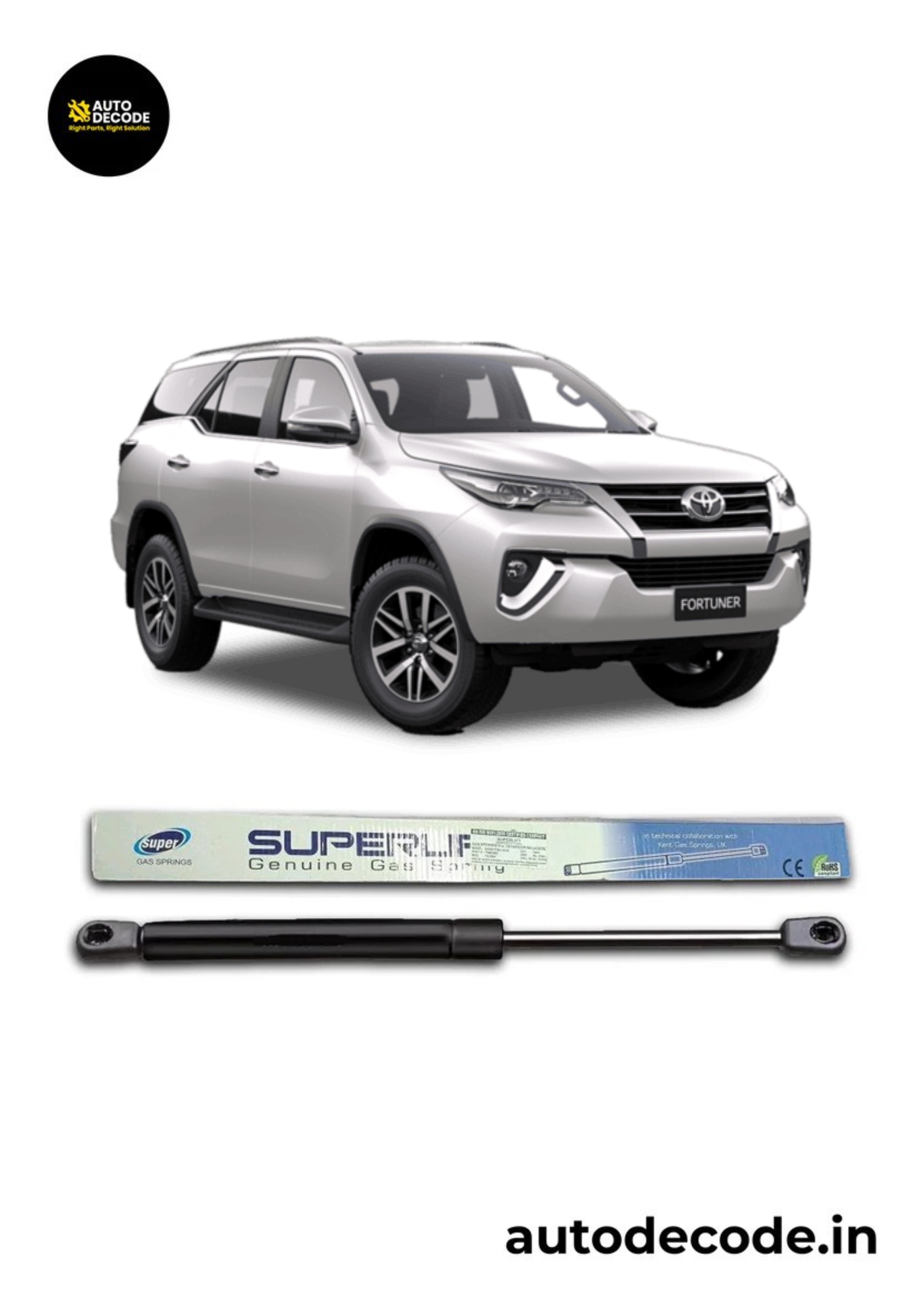 Boot Gas Struts for Toyota Fortuner | Only For Manual Dicky Lift Support