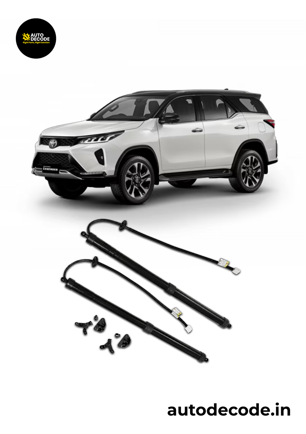 Automatic Electric Boot Strut for Toyota Fortuner | Auto Dicky Lift Support Struts | Set of 2