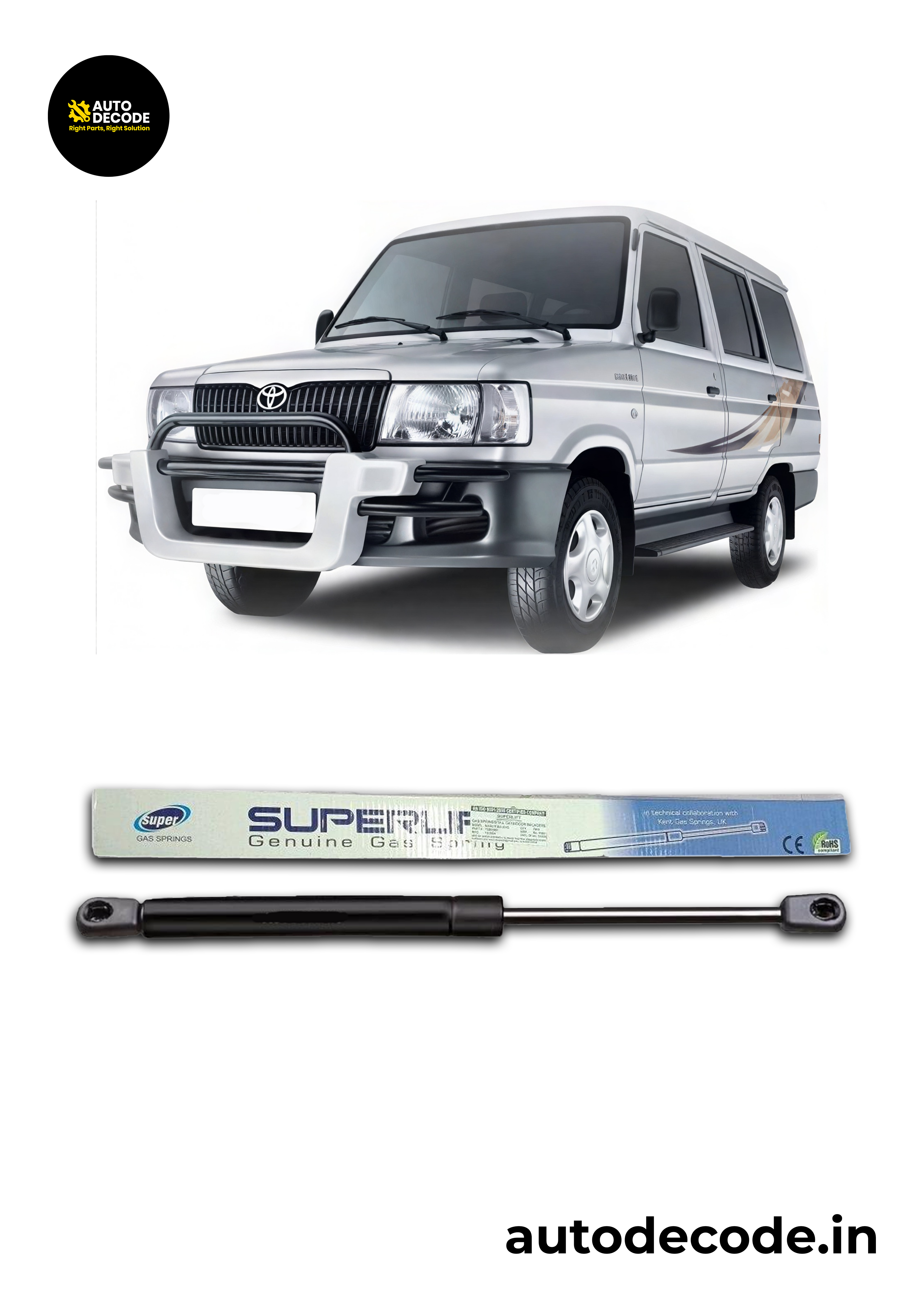 Boot Gas Struts for Toyota Qualis | Dicky Lift Support | Set of 2