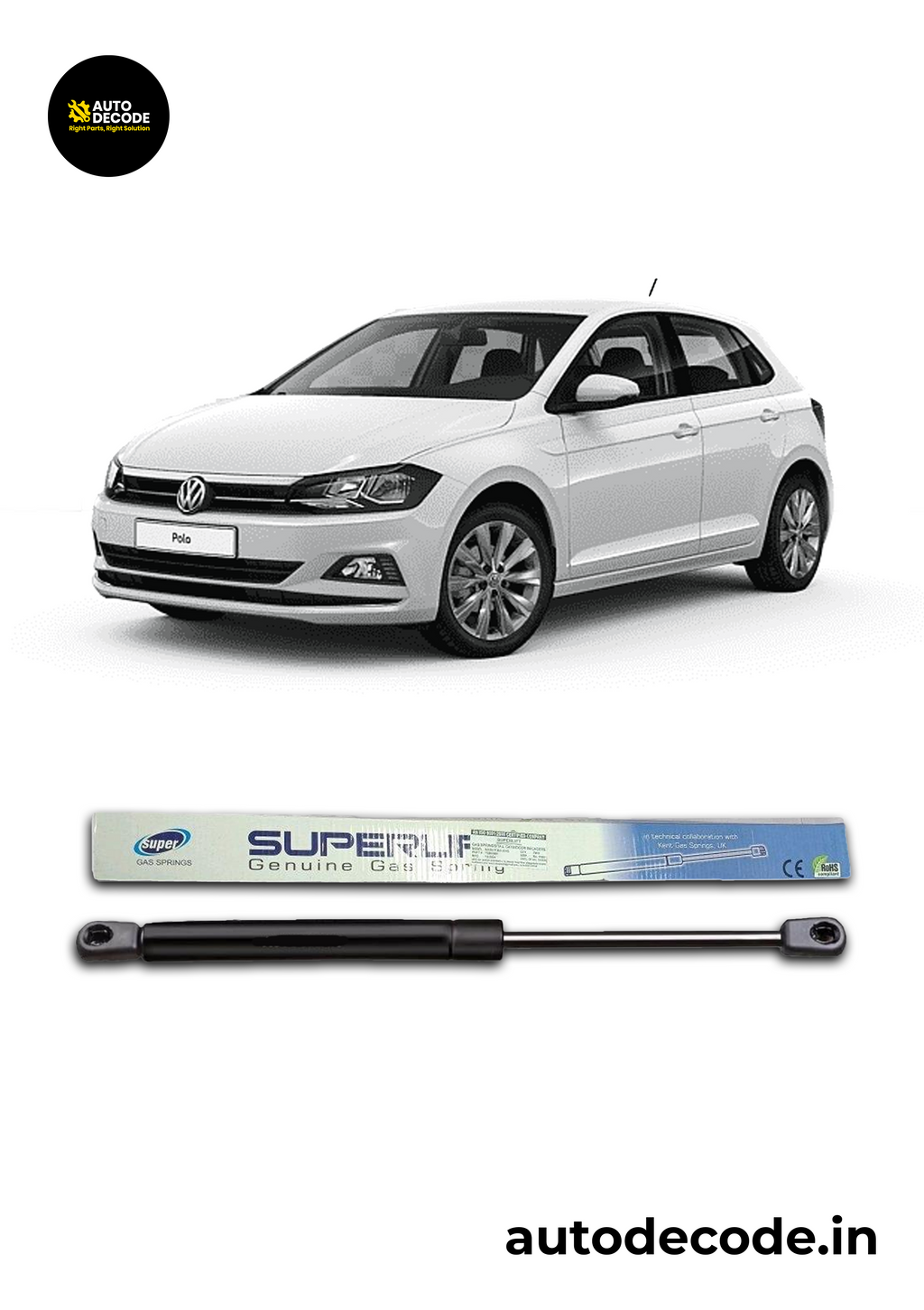 Boot Gas Struts for Volkswagen Polo | Dicky Lift Support | Set of 2
