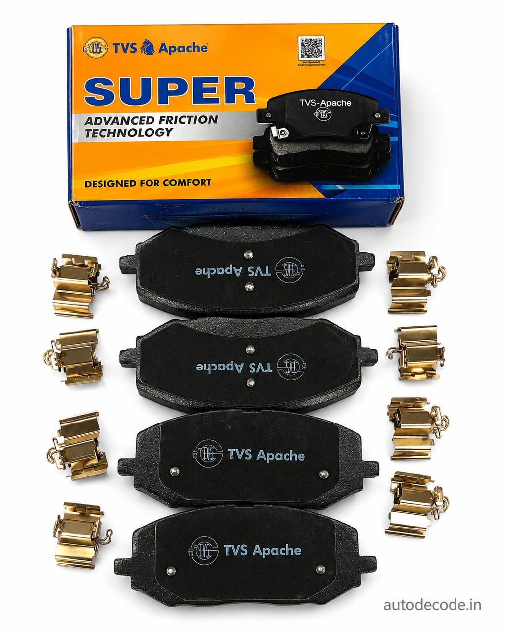 Front Brake Pads For Skoda Kushaq / Slavia / Volkswagen Virtus / Taigun – TVS