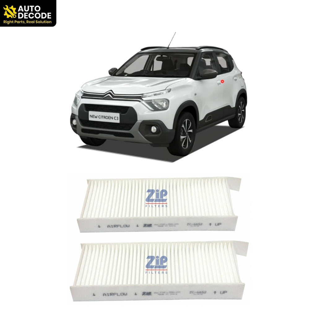 Activated Carbon Cabin Air Filter | For Citroën C3 Set of 2 | Zip Filters