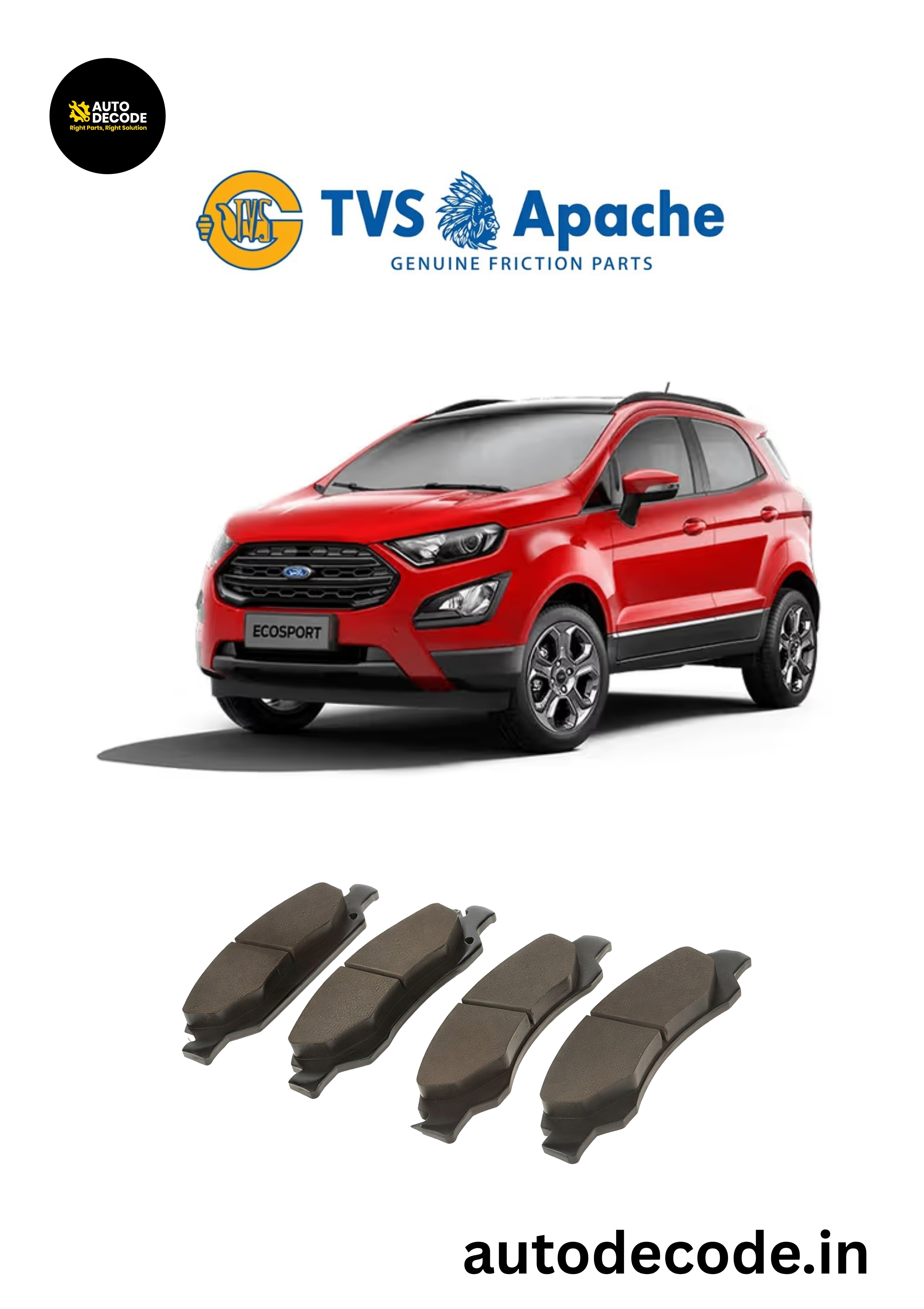 Front Brake Pads For Ford EcoSport – TVS
