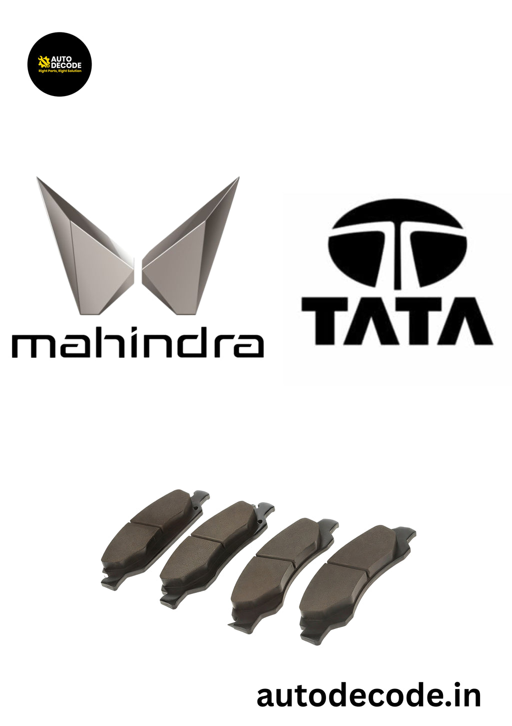 Front Brake Pads For Mahindra Bolero / Tata Sumo / Tata Intra V30 – TVS