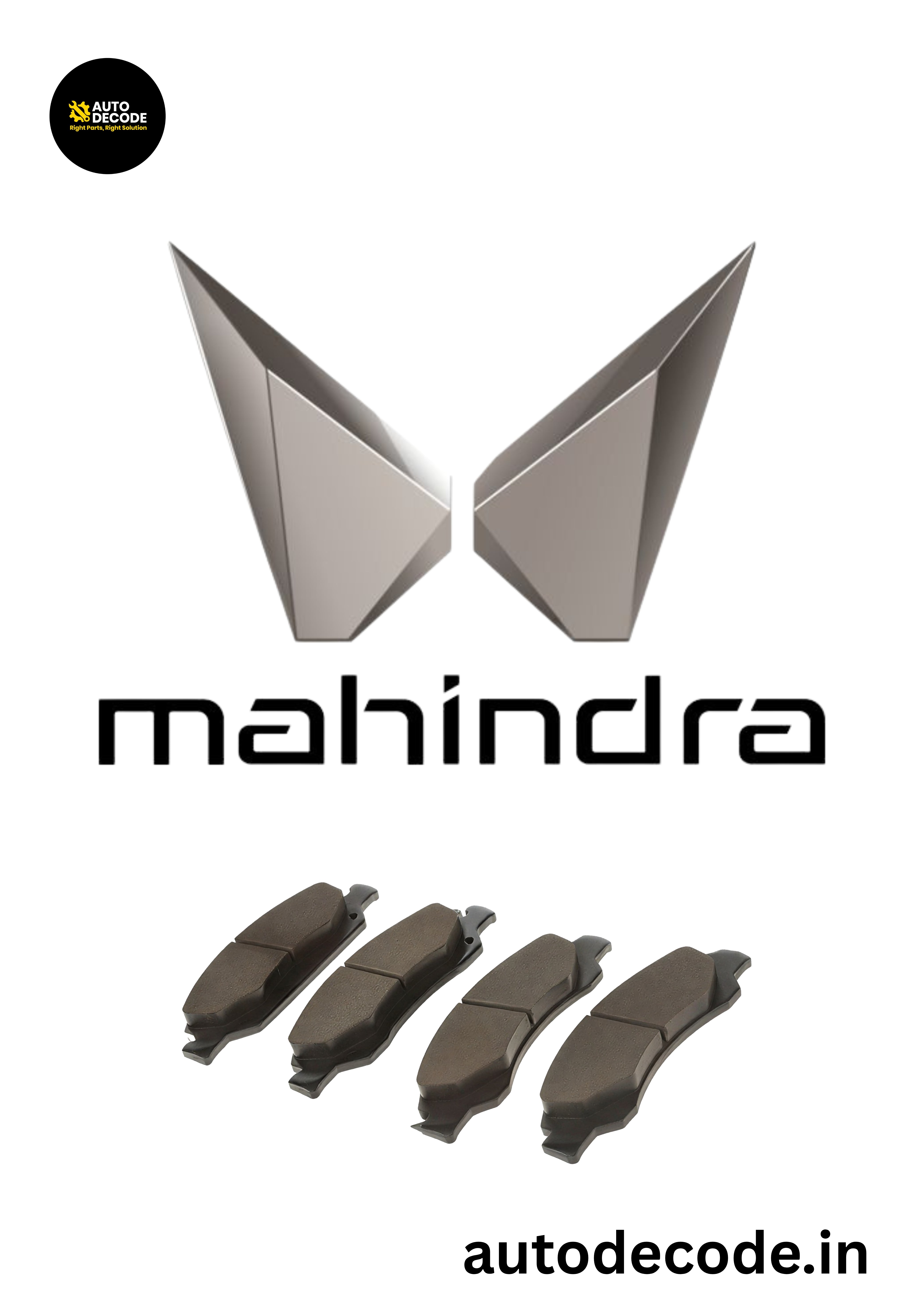 Front Brake Pads For Mahindra XUV 3XO / XUV400 EV / XUV300  Set Genuine