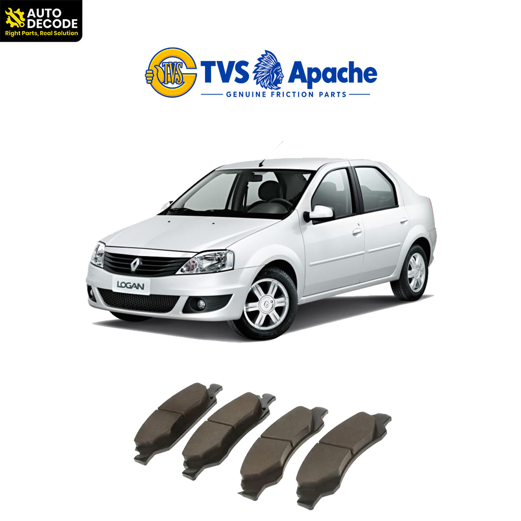 Front Brake Pads For Mahindra Logan (2007 ) & Verito Set of 4 | TVS SUPER