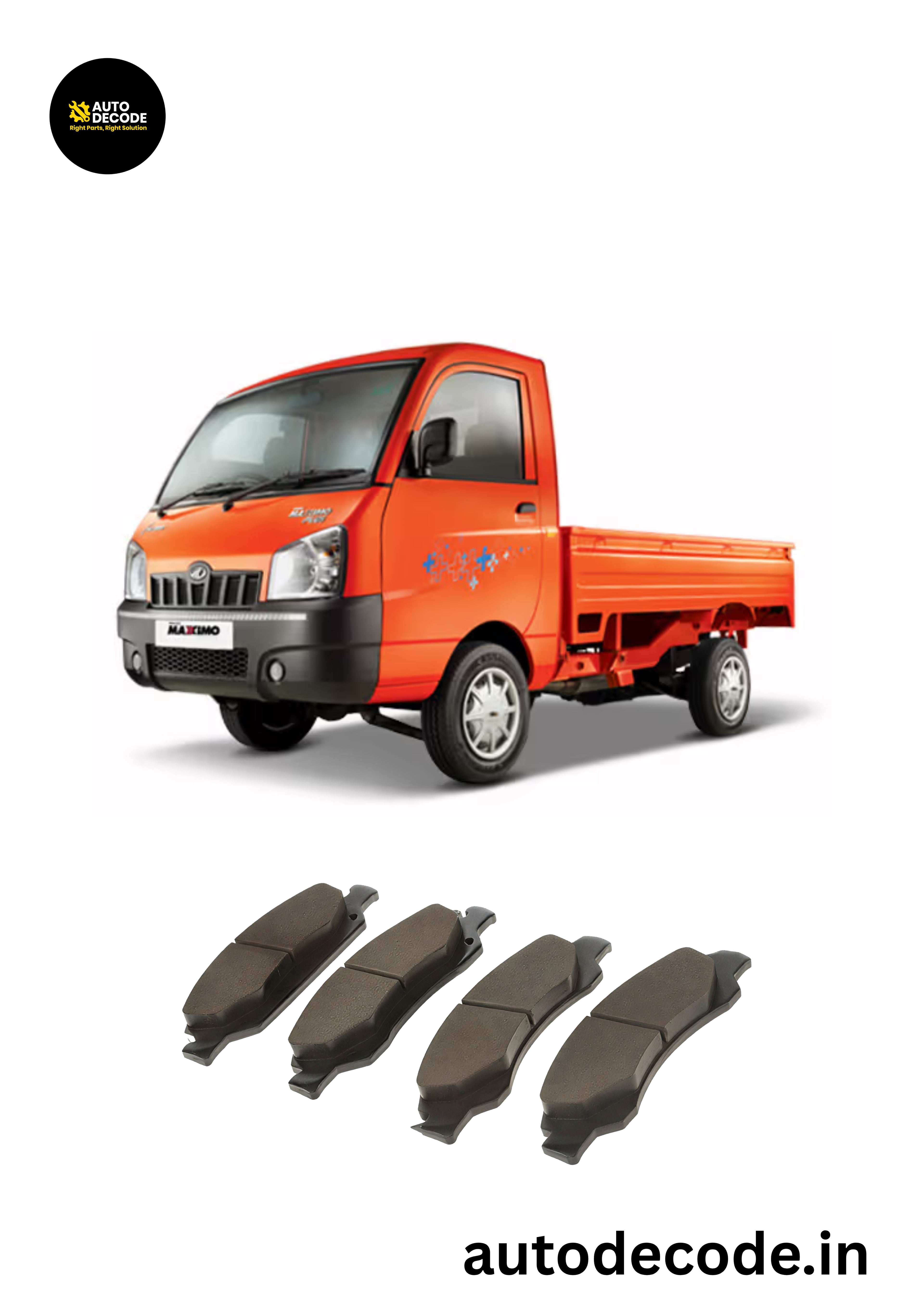 Front Brake Pads For Mahindra Maxximo – TVS