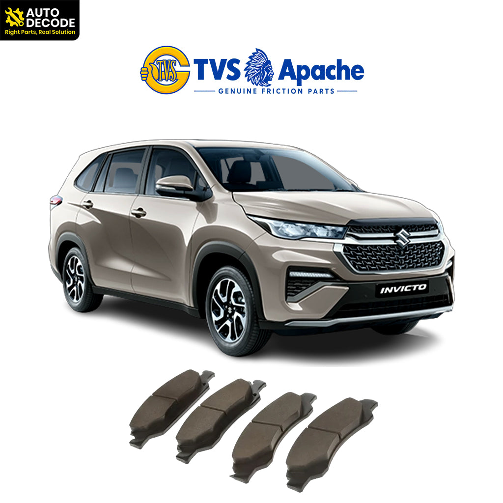 Front Brake Pads For Toyota Hycross & Maruti Invicto Set of 4 | TVS