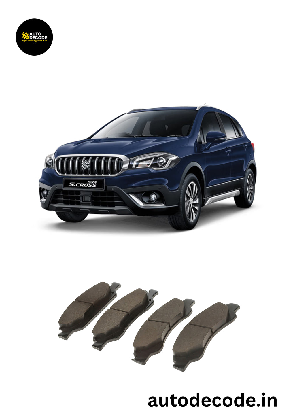 Front Brake Pads For Maruti Suzuki S-Cross – Bosch