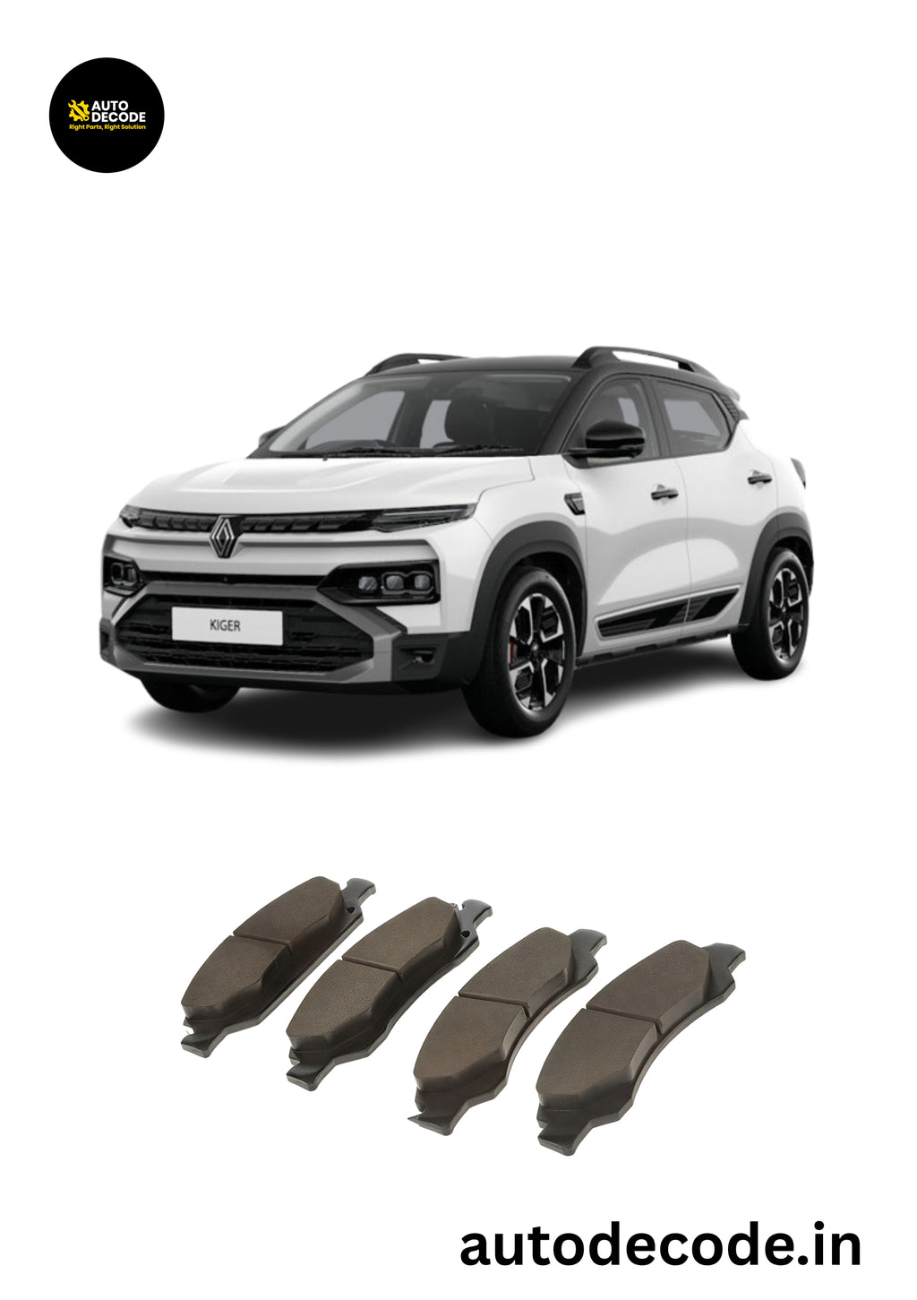 Front Brake Pads For Nissan Magnite / Renault Kiger – TVS |