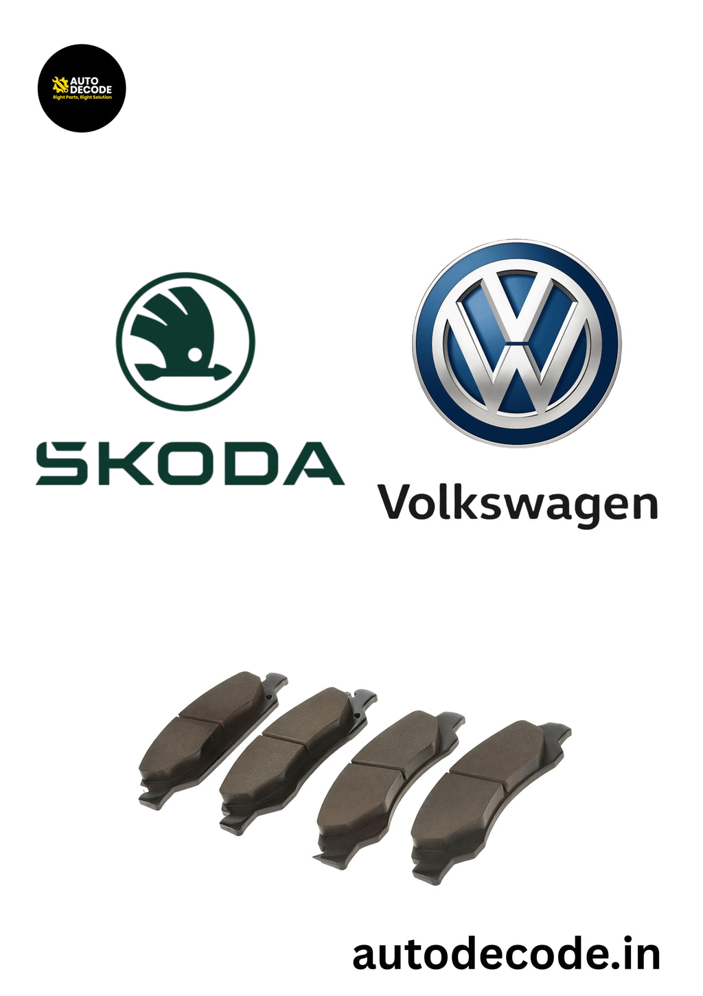 Front Brake Pads For Volkswagen Polo / Vento / Skoda Fabia – TVS